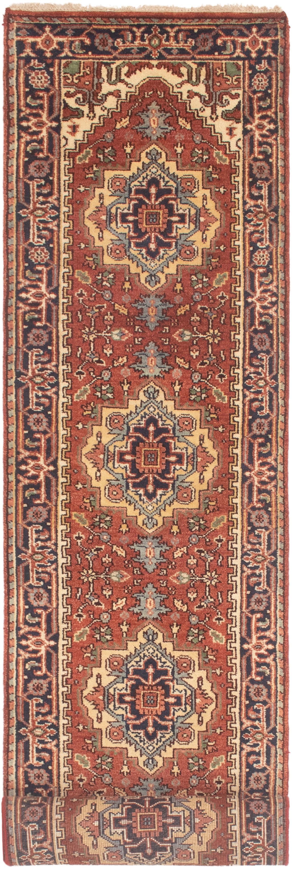 Hand-knotted Serapi Heritage Dark Copper Wool Rug 2'7" x 15'11"  Size: 2'7" x 15'11"  