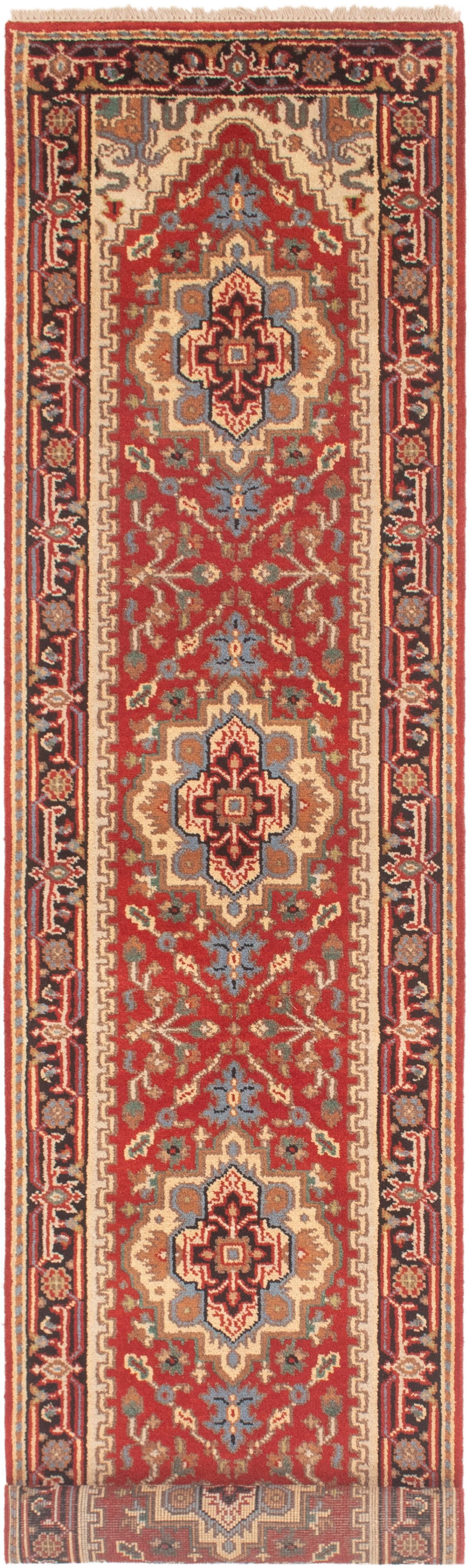 Hand-knotted Serapi Heritage Red Wool Rug 2'6" x 11'10"  Size: 2'6" x 11'10"  