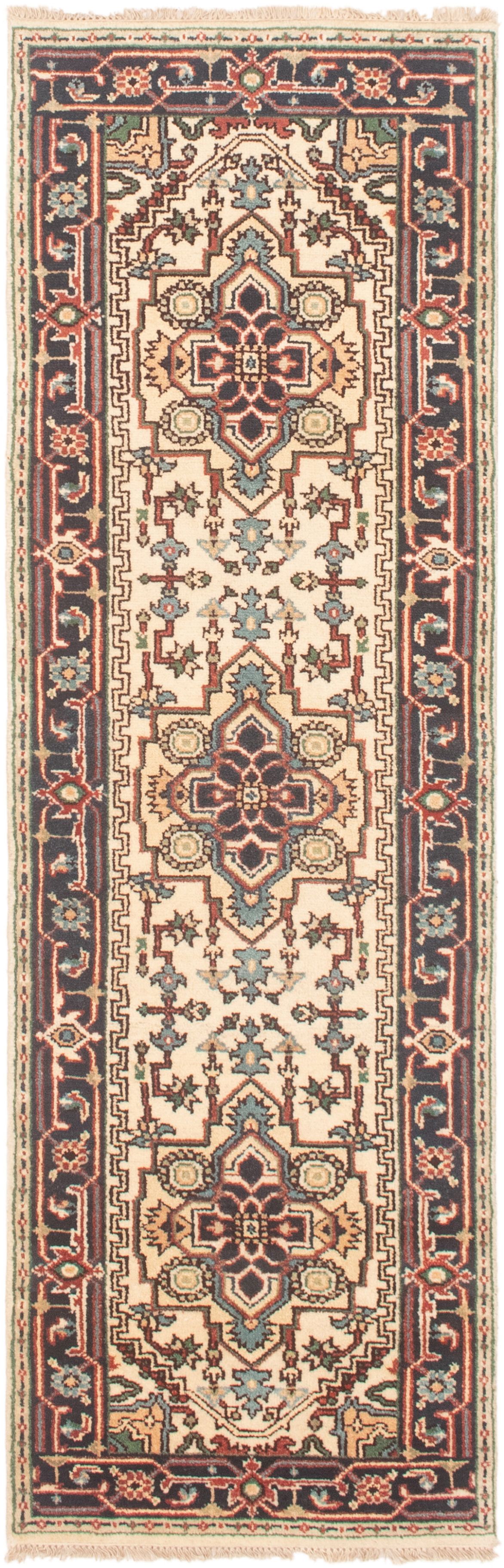 Hand-knotted Serapi Heritage Cream Wool Rug 2'7" x 8'0"  Size: 2'7" x 8'0"  