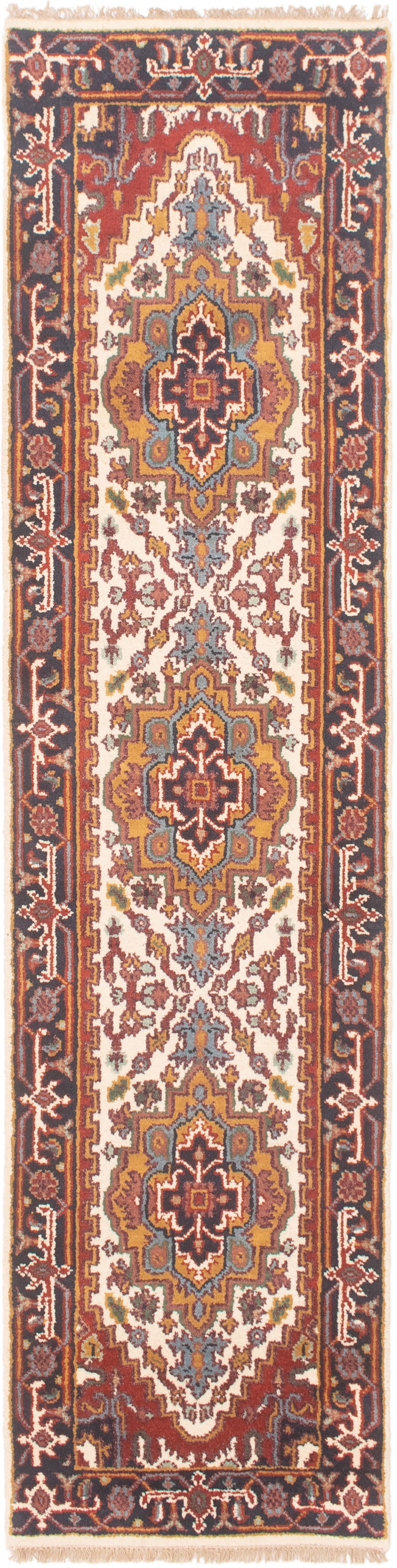 Hand-knotted Serapi Heritage Cream Wool Rug 2'6" x 9'9"  Size: 2'6" x 9'9"  