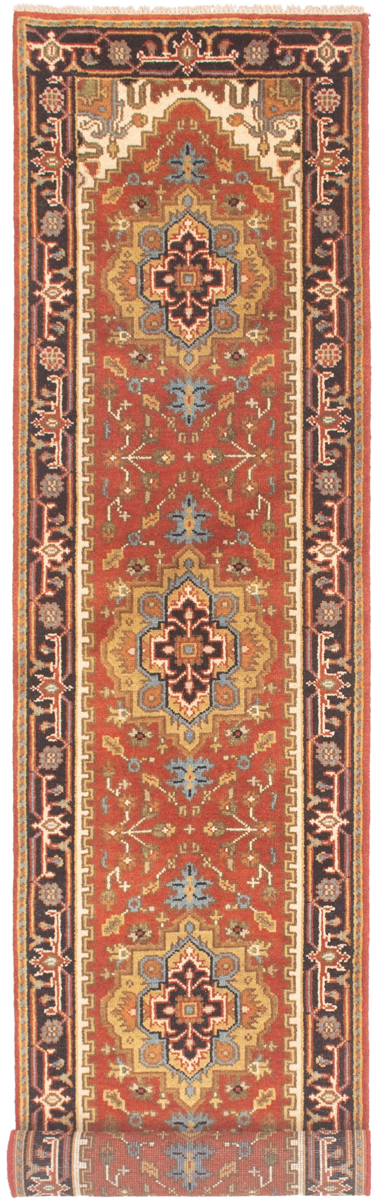 Hand-knotted Serapi Heritage Red Wool Rug 2'6" x 11'11"  Size: 2'6" x 11'11"  
