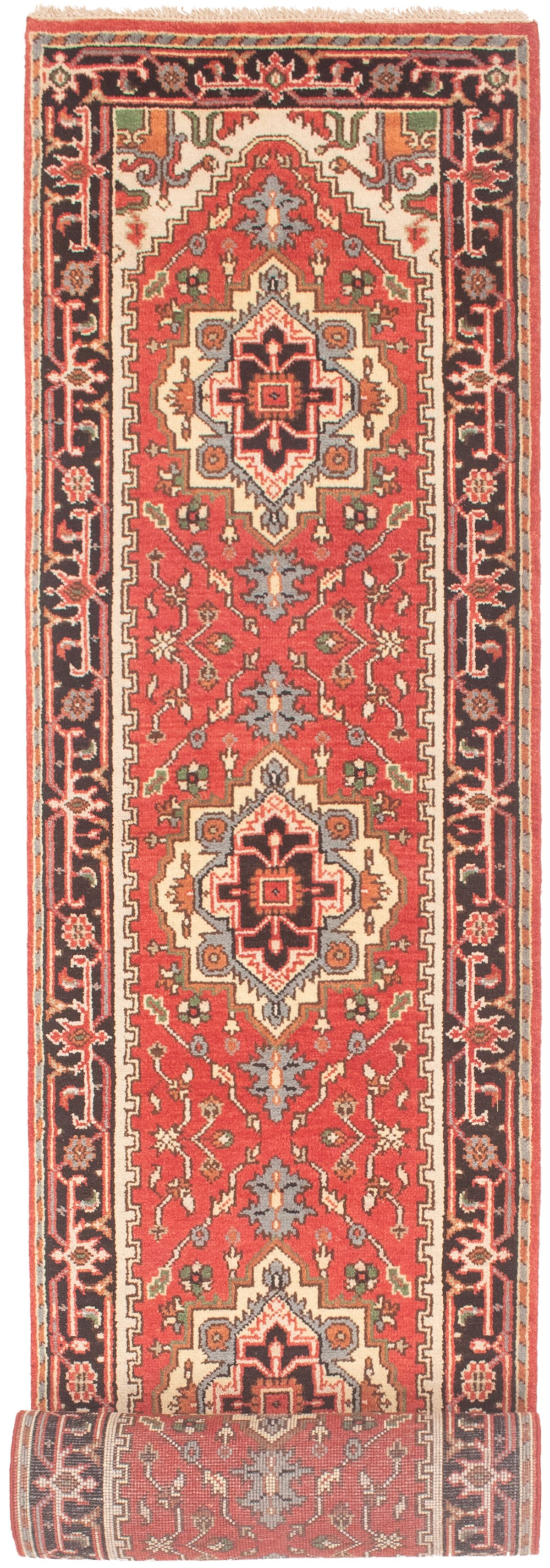 Hand-knotted Serapi Heritage Red Wool Rug 2'7" x 19'11" Size: 2'7" x 19'11"  
