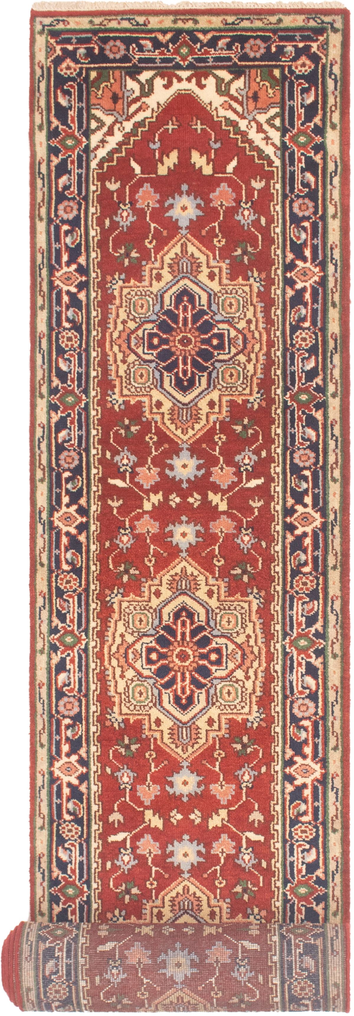 Hand-knotted Serapi Heritage Dark Copper Wool Rug 2'8" x 19'11"  Size: 2'8" x 19'11"  
