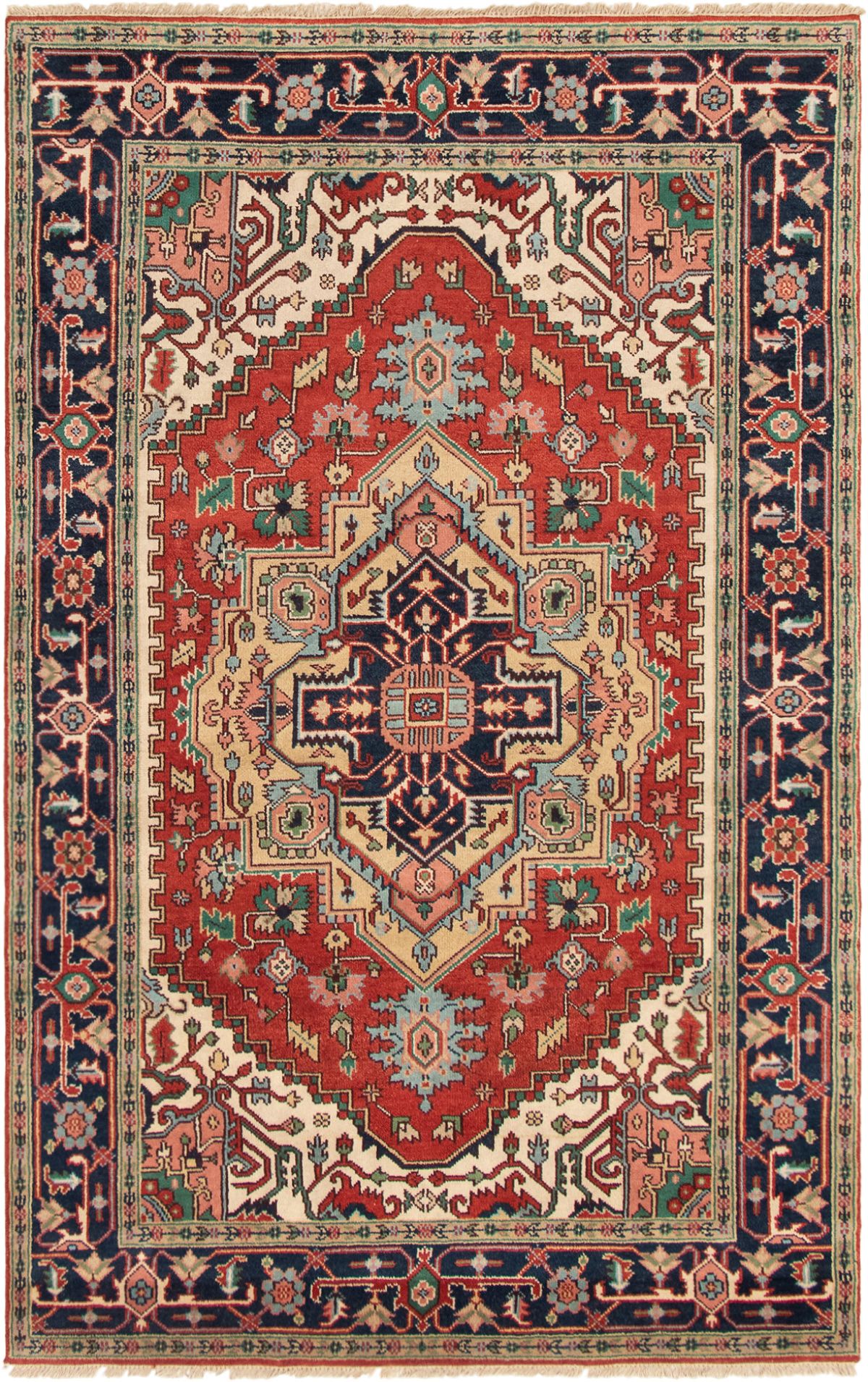 Hand-knotted Serapi Heritage Dark Copper Wool Rug 5'11" x 9'3"  Size: 5'11" x 9'3"  