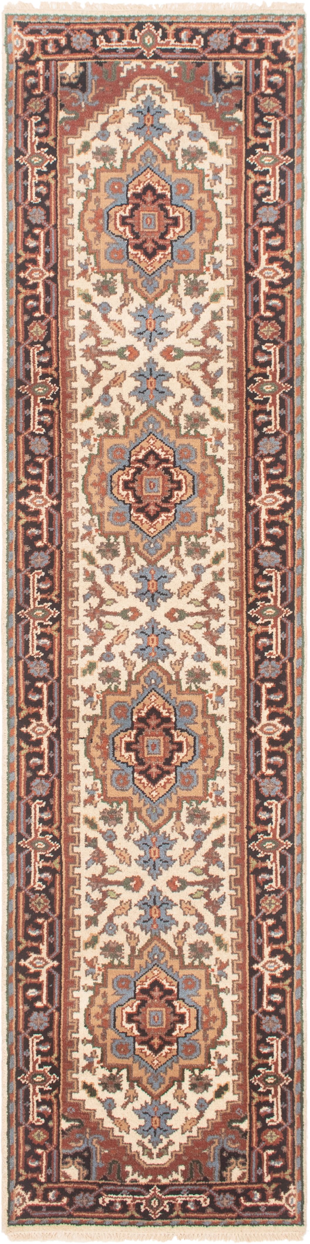 Hand-knotted Serapi Heritage Cream Wool Rug 2'6" x 10'3" Size: 2'6" x 10'3"  