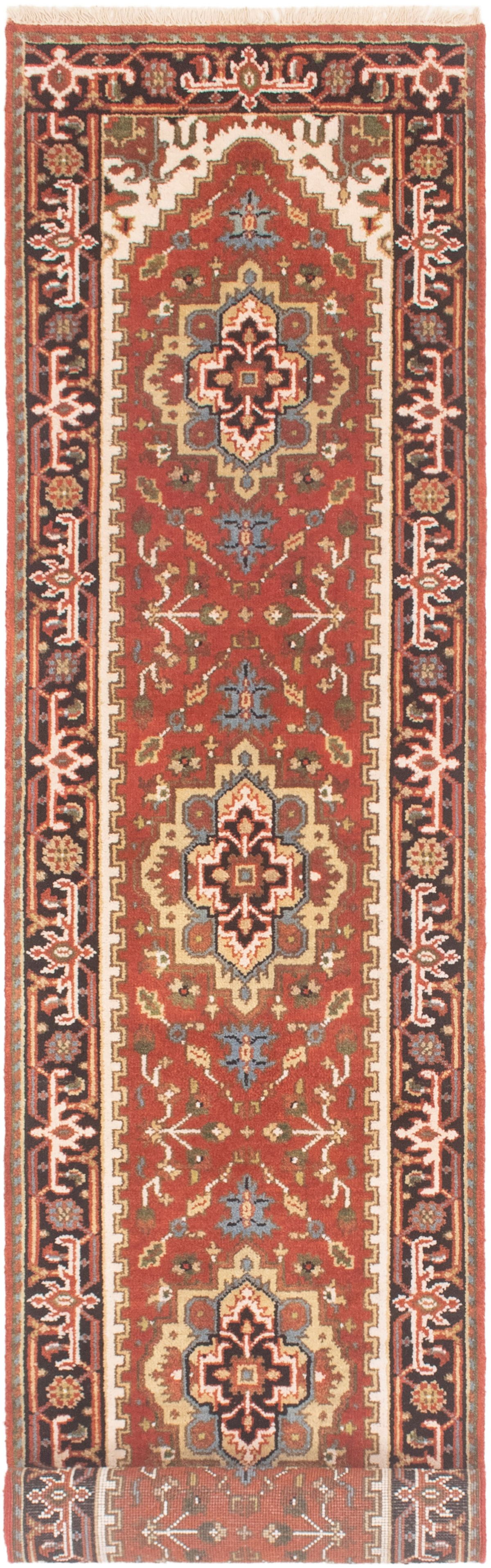 Hand-knotted Serapi Heritage Copper Wool Rug 2'4" x 12'0" Size: 2'4" x 12'0"  