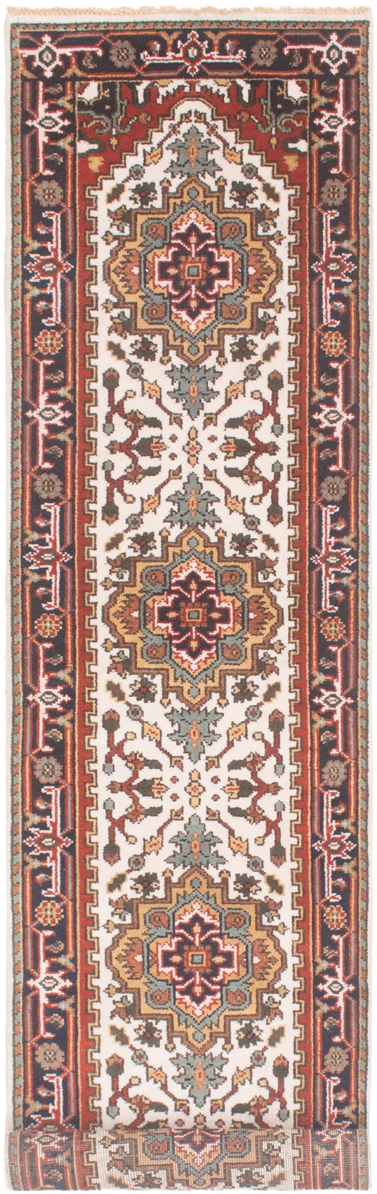 Hand-knotted Serapi Heritage Cream Wool Rug 2'5" x 12'3"  Size: 2'5" x 12'3"  