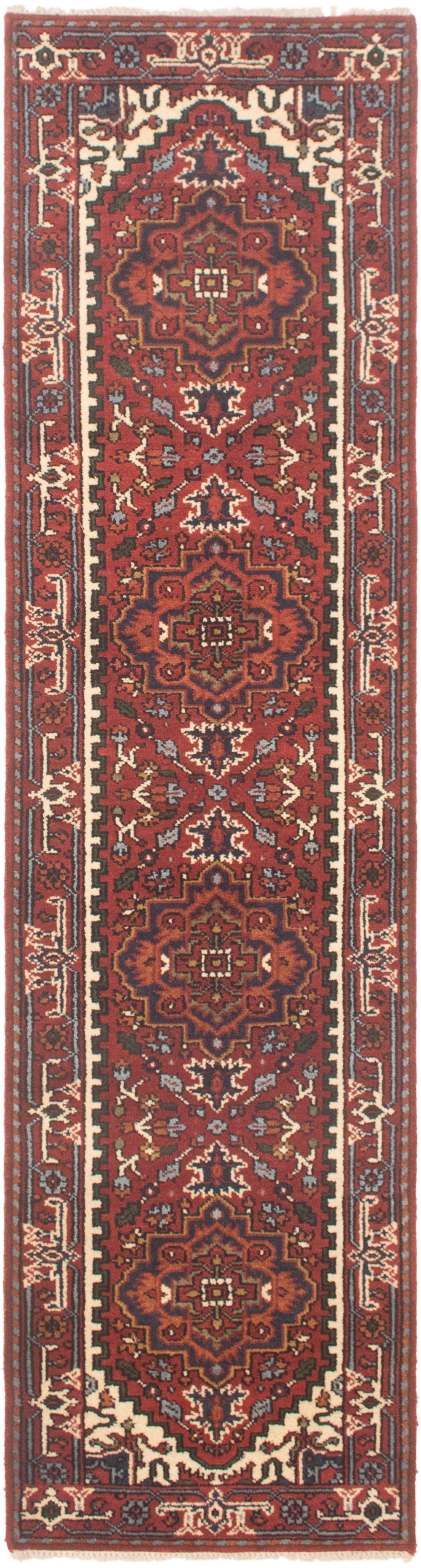 Hand-knotted Serapi Heritage Dark Copper Wool Rug 2'6" x 10'1"  Size: 2'6" x 10'1"  
