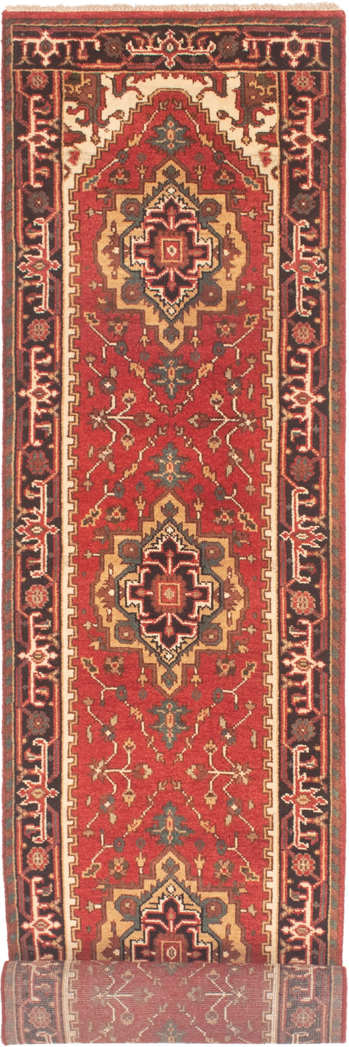 Hand-knotted Serapi Heritage Red Wool Rug 2'7" x 15'7"  Size: 2'7" x 15'7"  