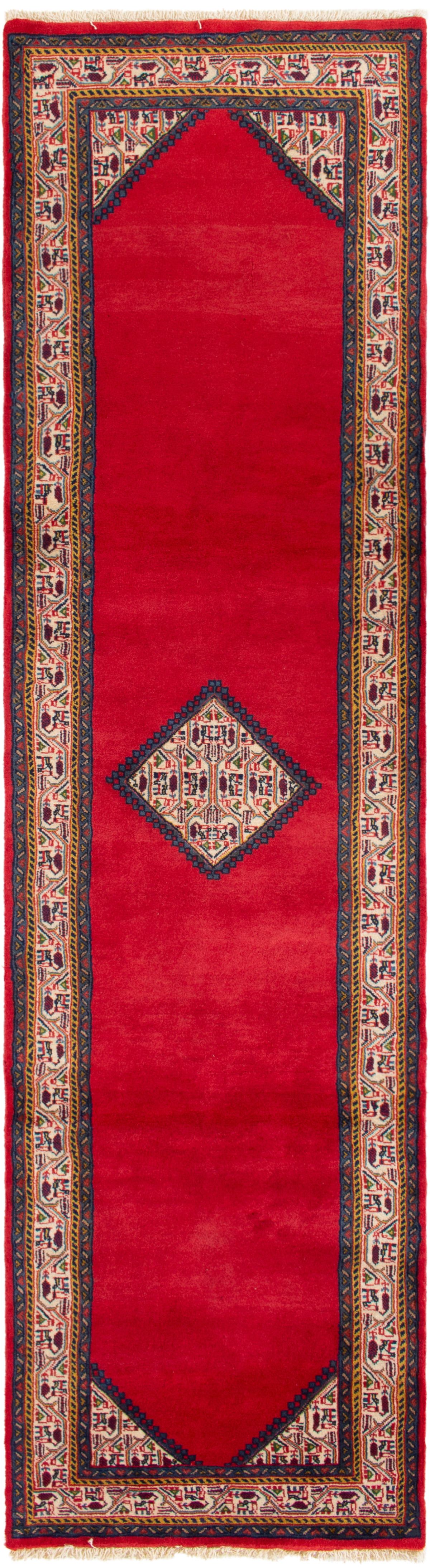 Hand-knotted Sarough  Wool Rug 2'5" x 9'6" Size: 2'5" x 9'6"  