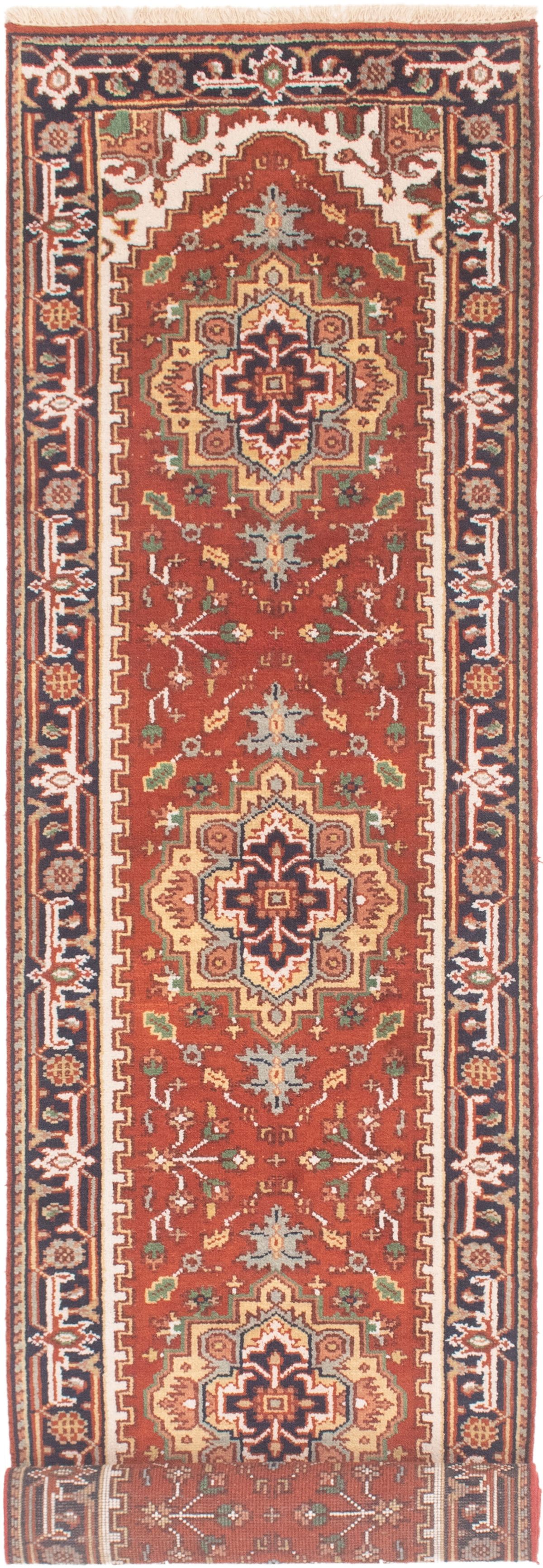 Hand-knotted Serapi Heritage Copper Wool Rug 2'7" x 12'1"  Size: 2'7" x 12'1"  