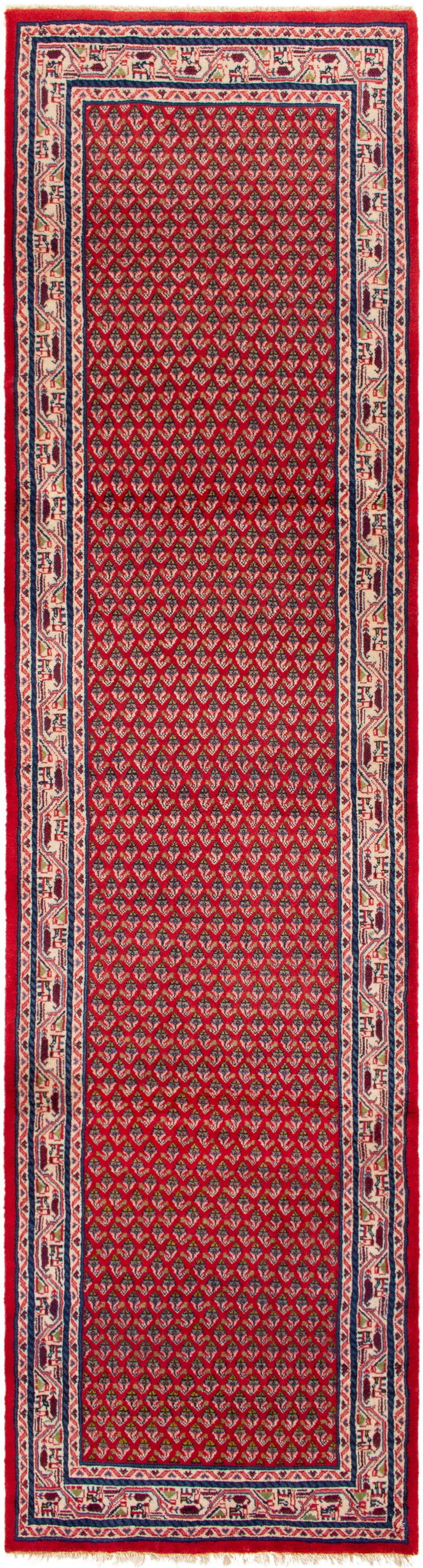 Hand-knotted Sarough  Wool Rug 2'8" x 10'4"  Size: 2'8" x 10'4"  