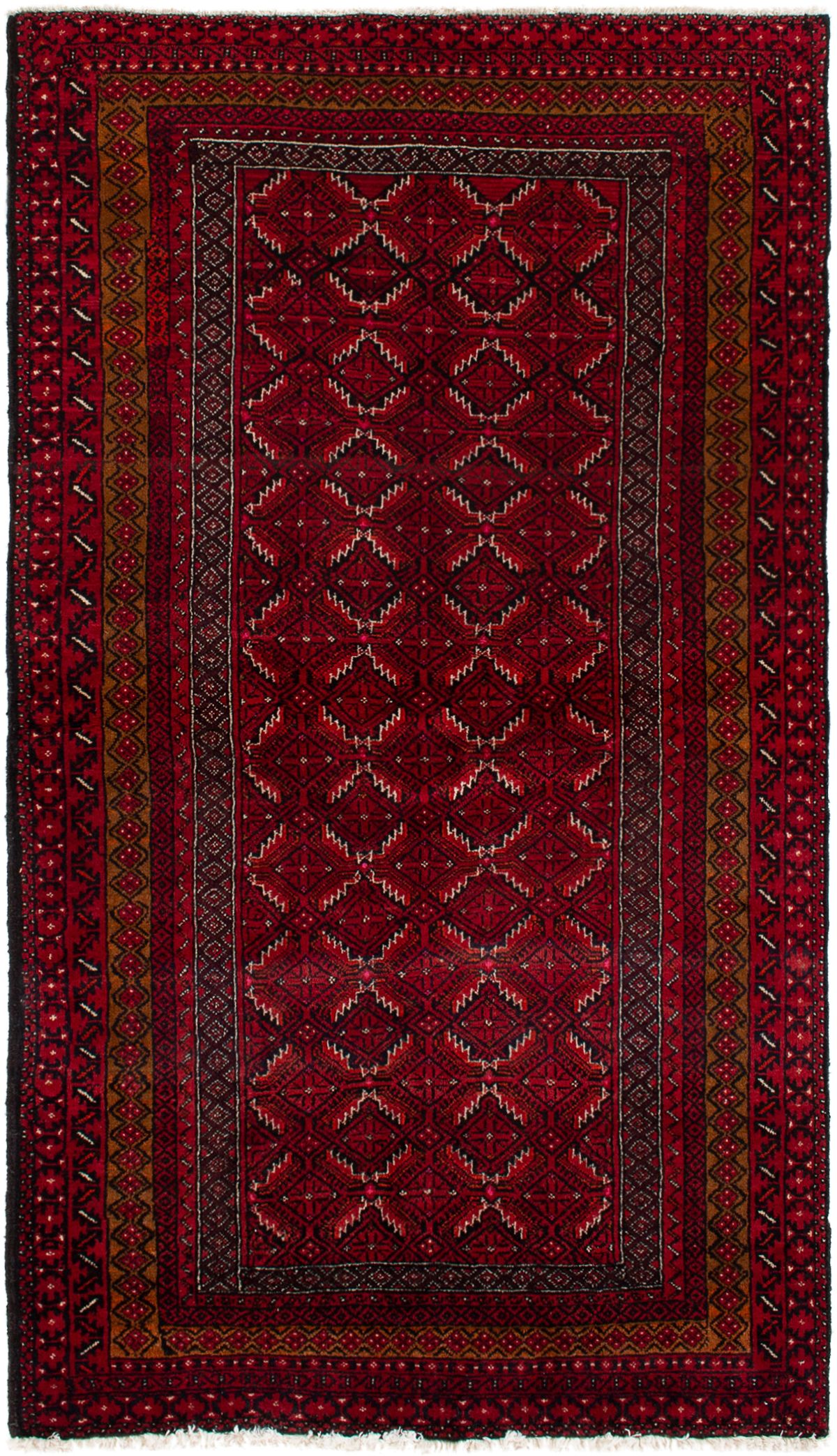 Hand-knotted Finest Baluch  Wool Rug 3'6" x 6'4"  Size: 3'6" x 6'4"  