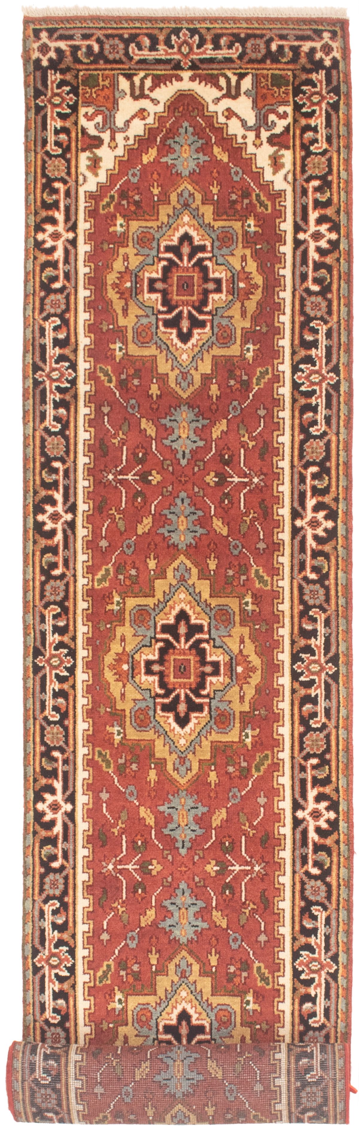 Hand-knotted Serapi Heritage Copper Wool Rug 2'6" x 16'3" Size: 2'6" x 16'3"  