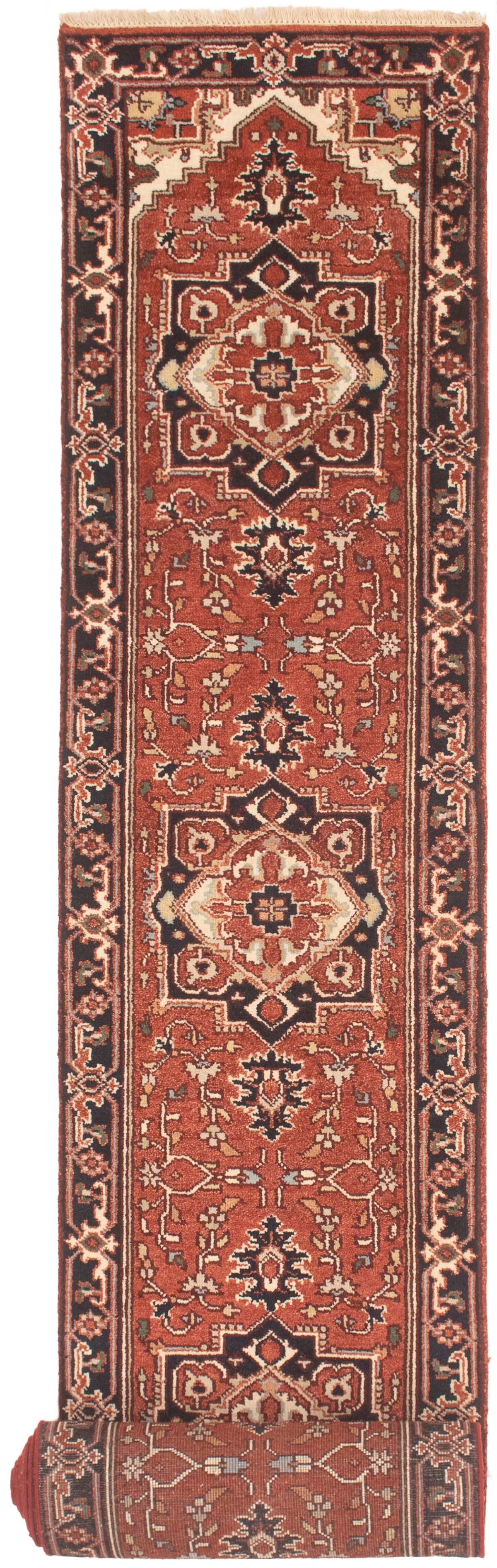 Hand-knotted Serapi Heritage Copper Wool Rug 2'6" x 19'8"  Size: 2'6" x 19'8"  