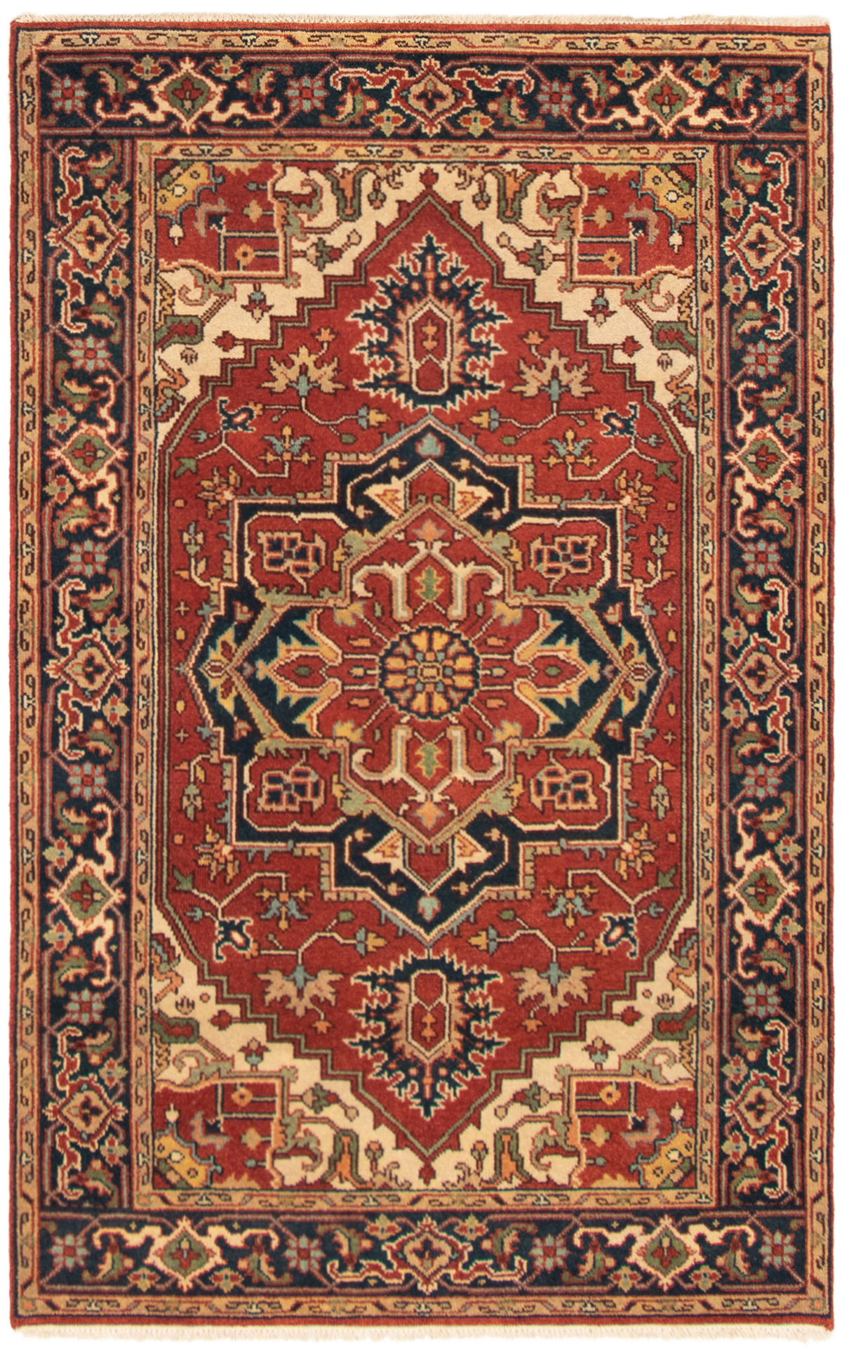 Hand-knotted Serapi Heritage Dark Copper Wool Rug 5'0" x 8'0" (25) Size: 5'0" x 8'0"  