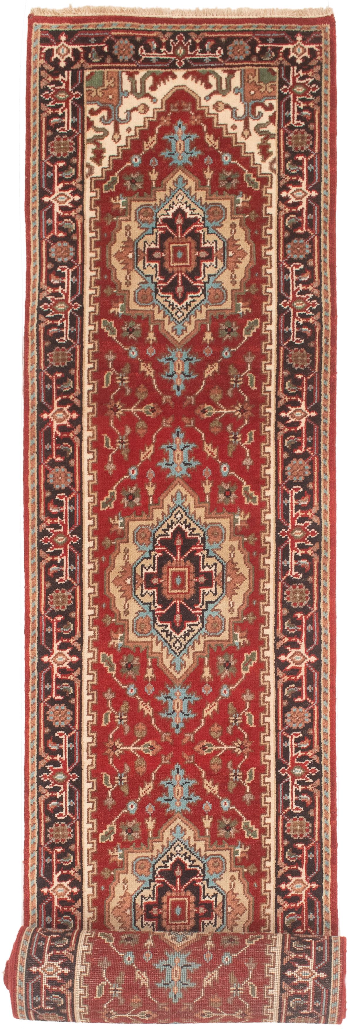Hand-knotted Serapi Heritage Red Wool Rug 2'7" x 19'11"  Size: 2'7" x 19'11"  