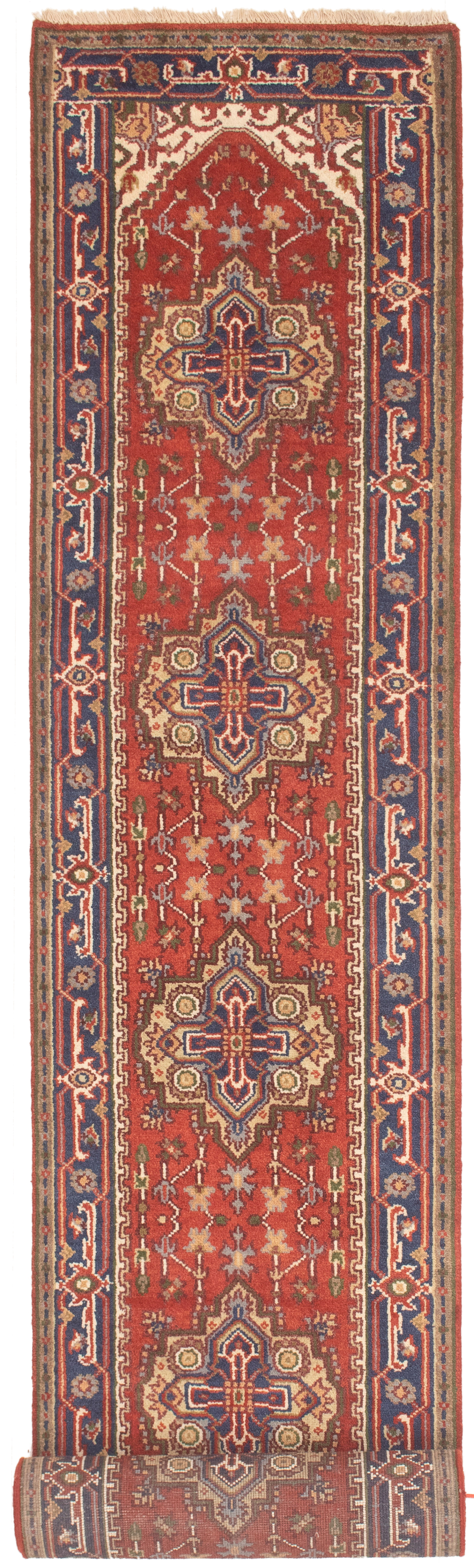 Hand-knotted Serapi Heritage Copper Wool Rug 2'7" x 16'2"  Size: 2'7" x 16'2"  