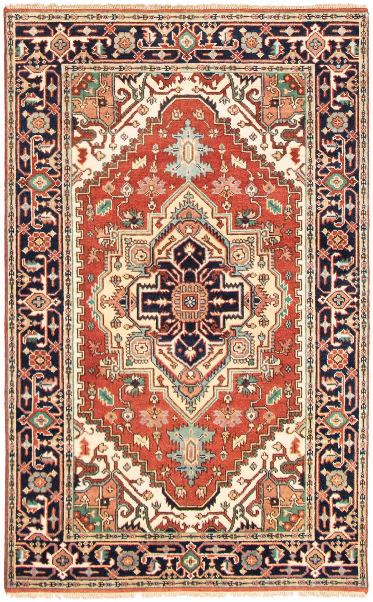 Hand-knotted Serapi Heritage Dark Copper Wool Rug 5'0" x 8'0" (33) Size: 5'0" x 8'0"  