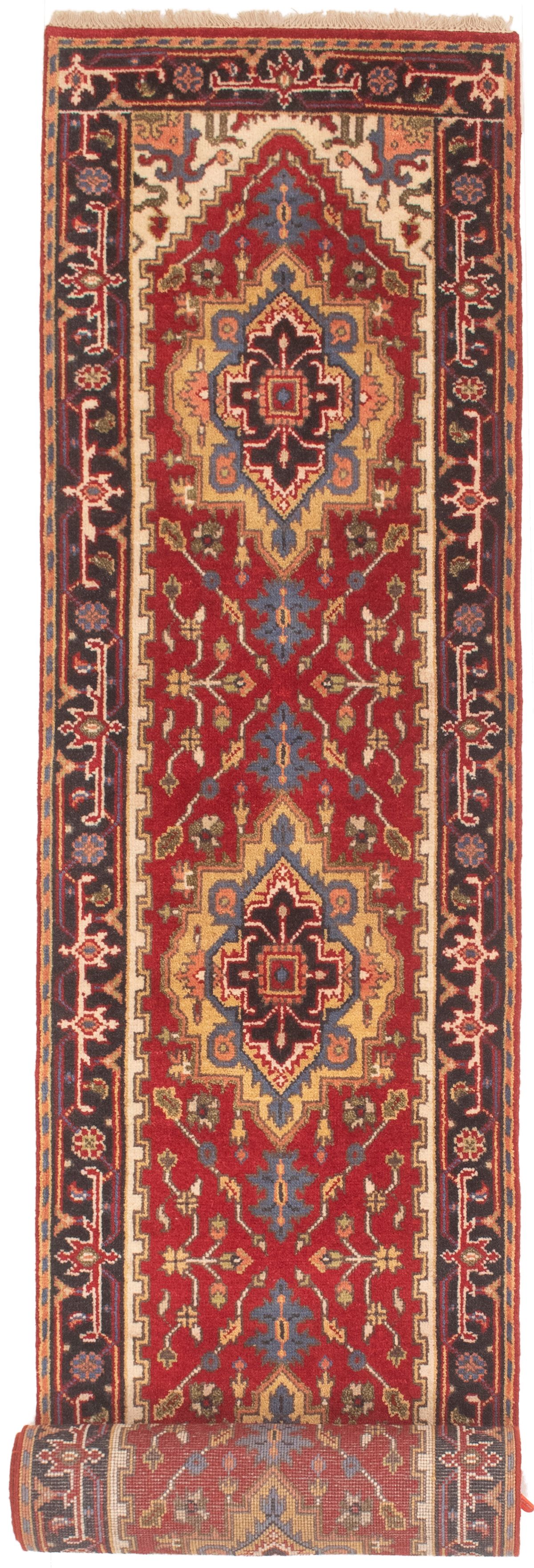 Hand-knotted Serapi Heritage Red Wool Rug 2'6" x 15'10"  Size: 2'6" x 15'10"  