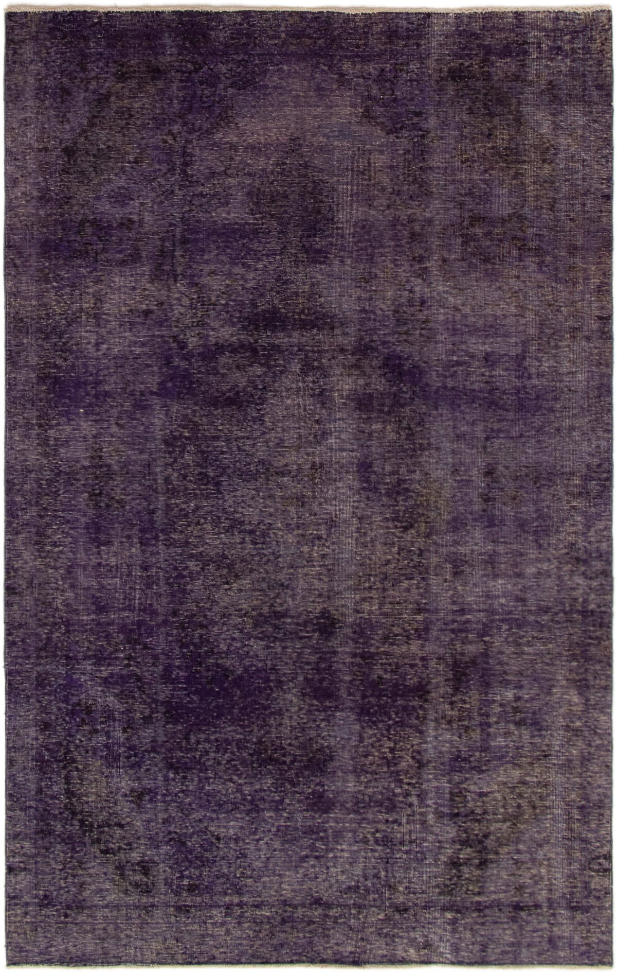 Hand-knotted Color Transition Purple Wool Rug 5'9" x 9'1" Size: 5'9" x 9'1"  