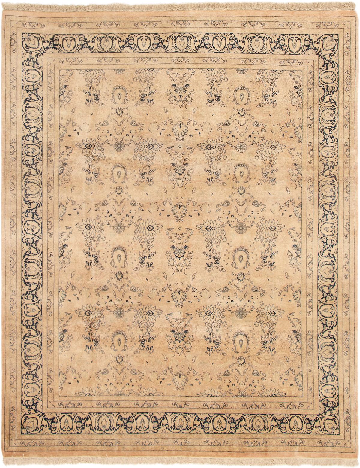 Hand-knotted Pako Persian 18/20 Tan Wool Rug 8'1" x 10'3" Size: 8'1" x 10'3"  