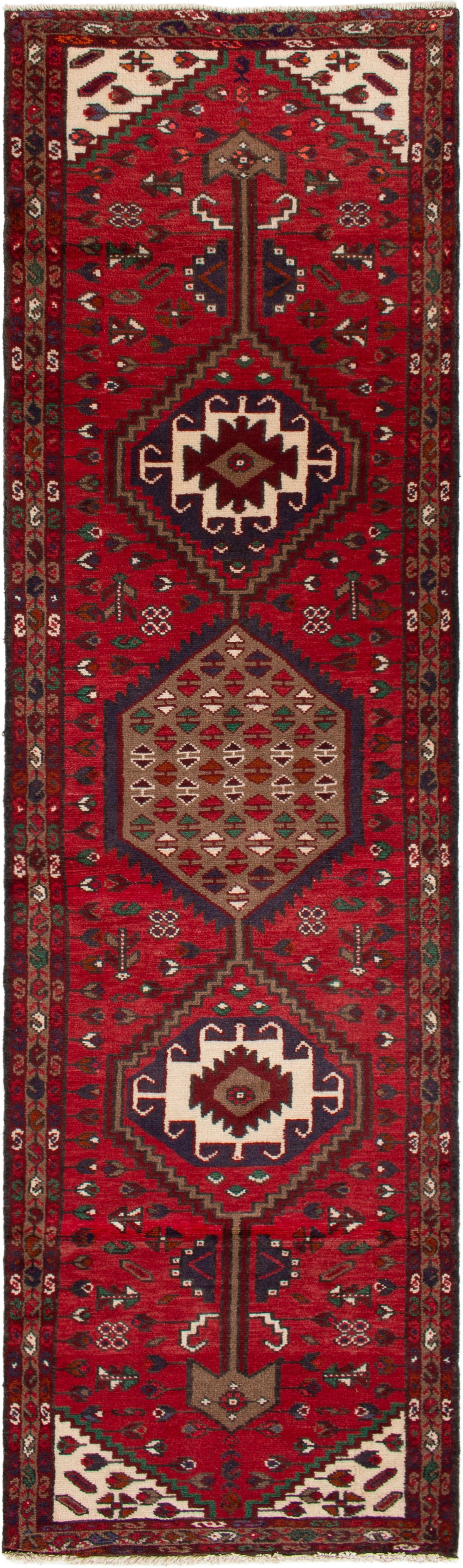 Hand-knotted Hamadan  Wool Rug 2'6" x 9'7" Size: 2'6" x 9'7"  