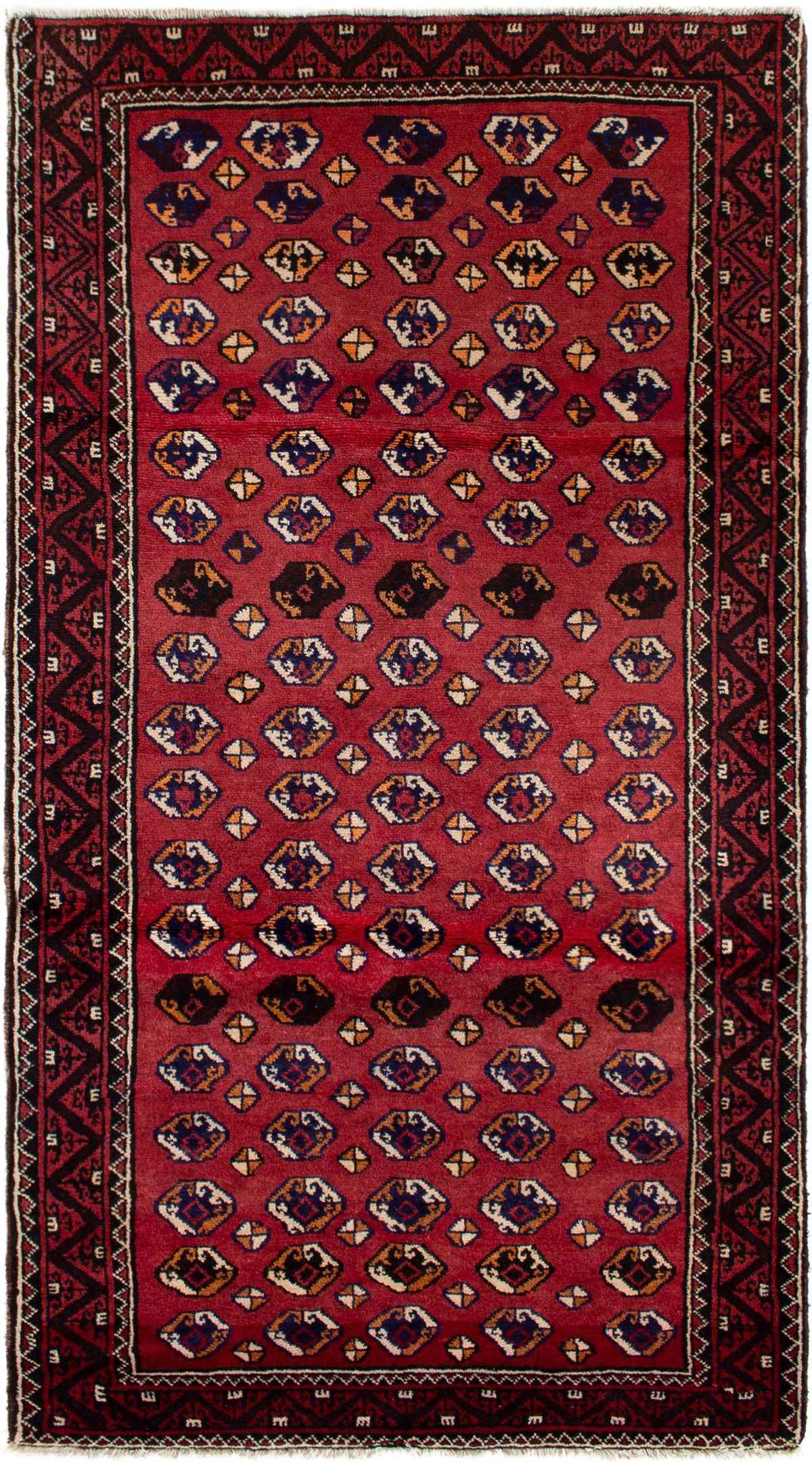 Hand-knotted Finest Baluch  Wool Rug 3'10" x 7'1"  Size: 3'10" x 7'1"  