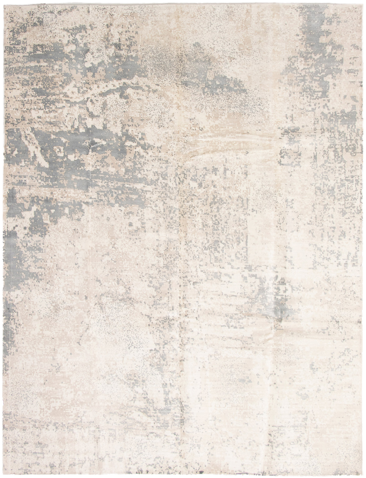 Hand-knotted Galleria Cream Viscose Rug 9'1" x 11'10" Size: 9'1" x 11'10"  