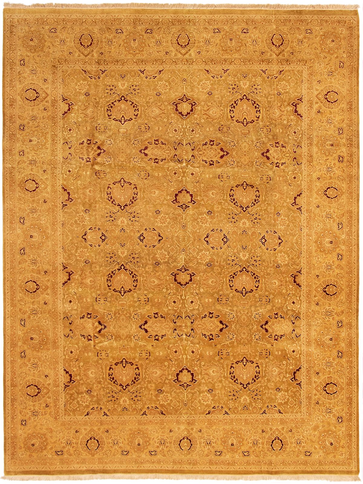 Hand-knotted Pako Persian 18/20 Olive Wool Rug 9'0" x 11'10" Size: 9'0" x 11'10"  