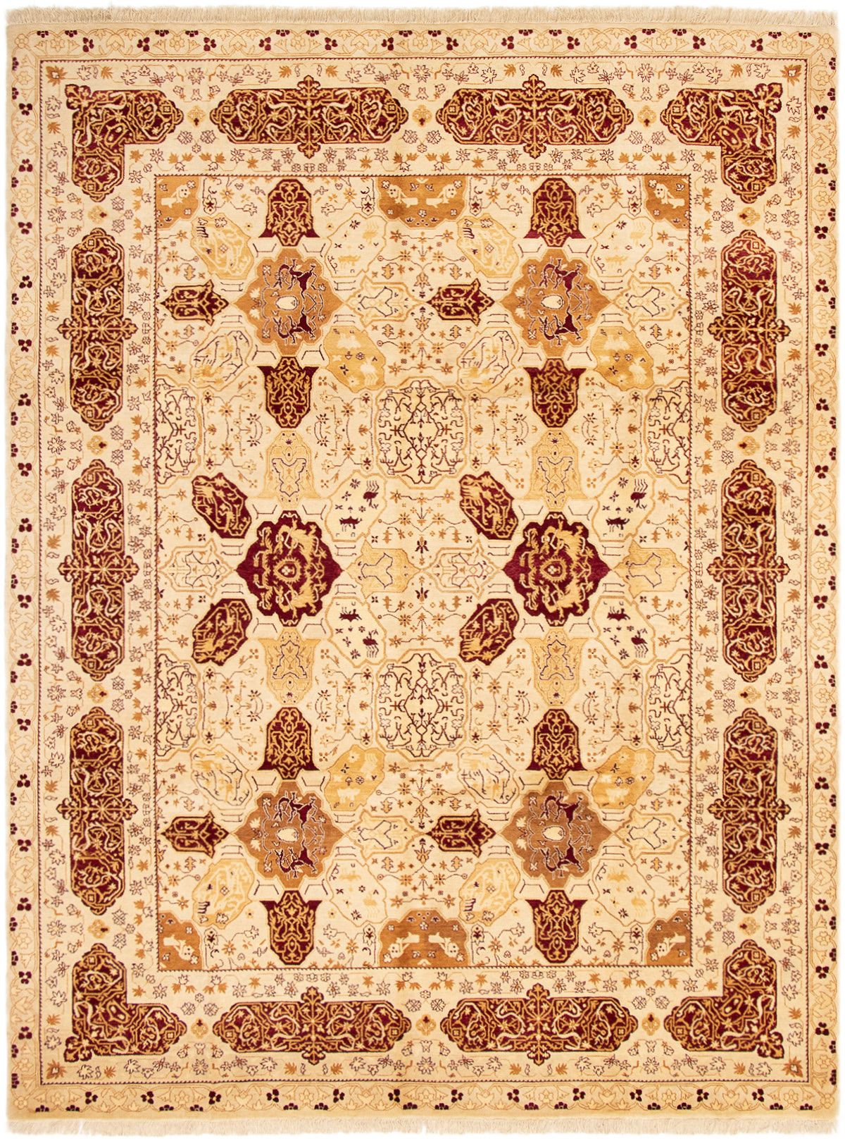 Hand-knotted Pako Persian 18/20 Ivory Wool Rug 9'0" x 12'0" Size: 9'0" x 12'0"  
