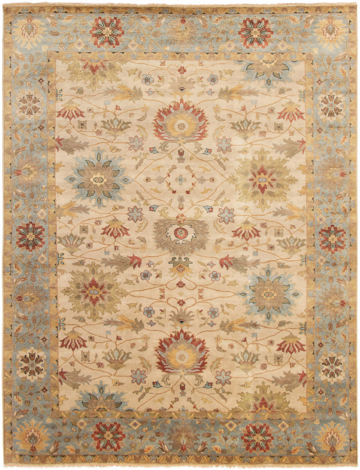Hand-knotted Jules Serapi Ivory Wool Rug 9'0" x 11'9" Size: 9'0" x 11'9"  