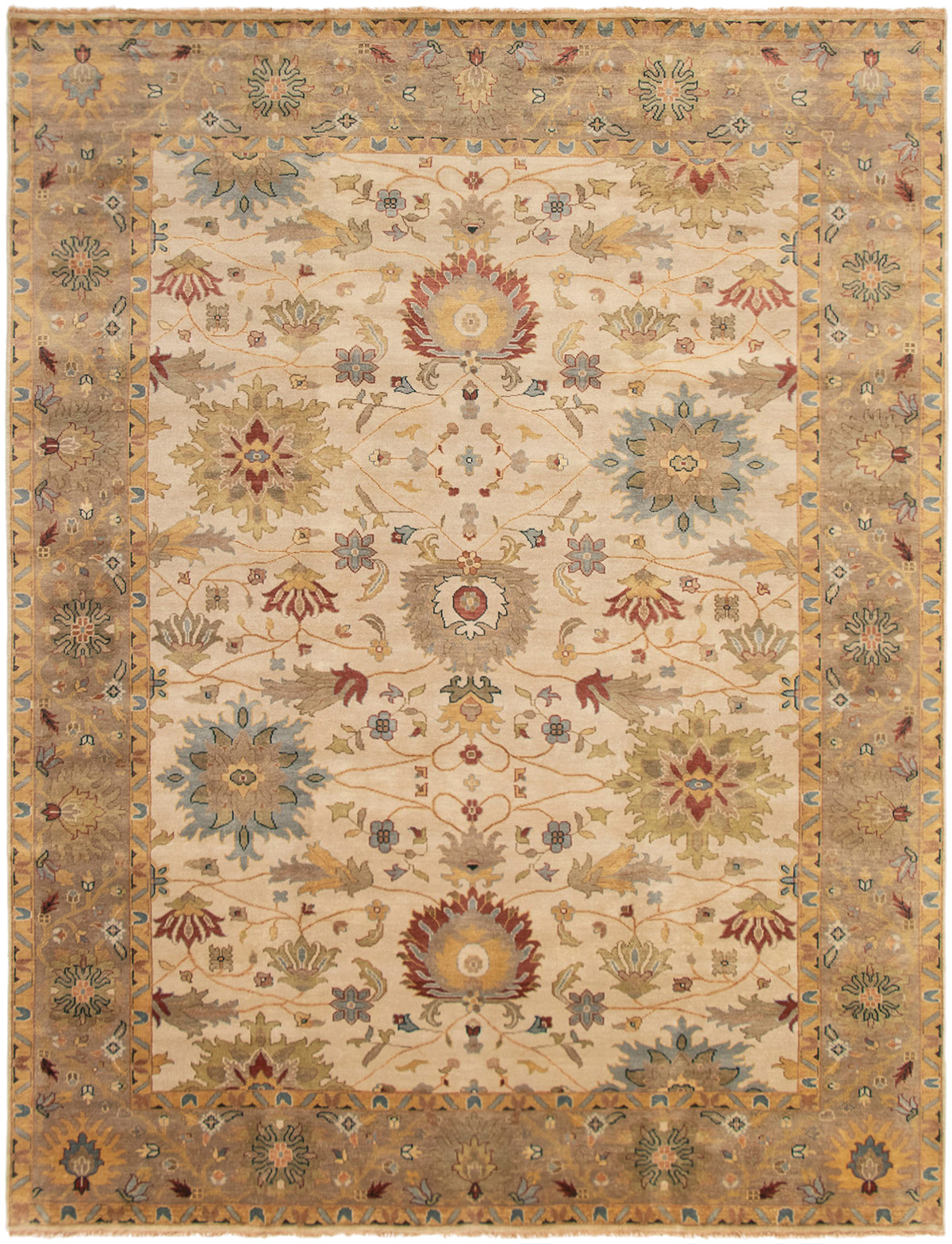 Hand-knotted Jules Serapi Ivory Wool Rug 9'0" x 11'9"  Size: 9'0" x 11'9"  