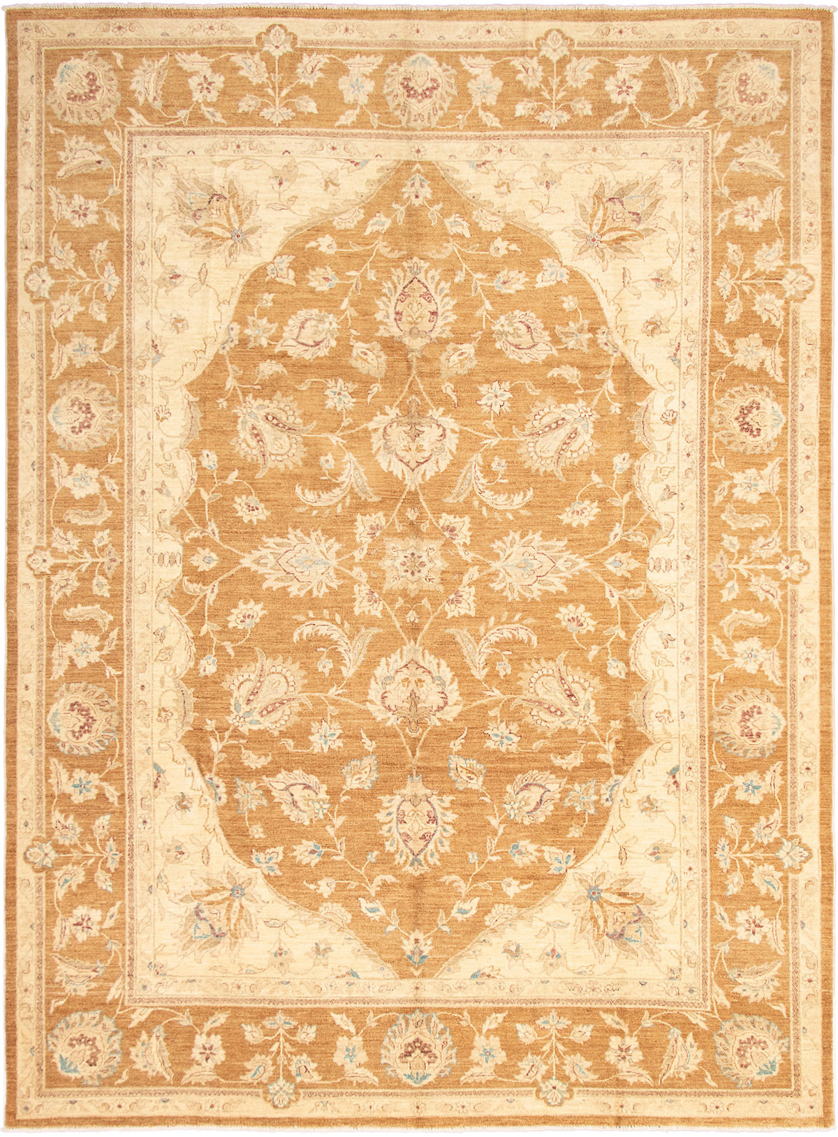 Hand-knotted Chobi Finest Brown Wool Rug 9'10" x 13'6" Size: 9'10" x 13'6"  