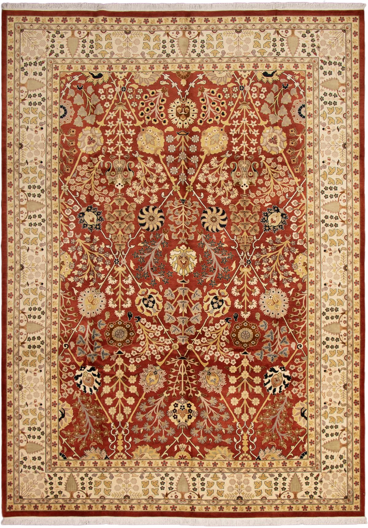 Hand-knotted Pako Persian 18/20 Dark Copper Wool Rug 10'1" x 14'5" Size: 10'1" x 14'5"  