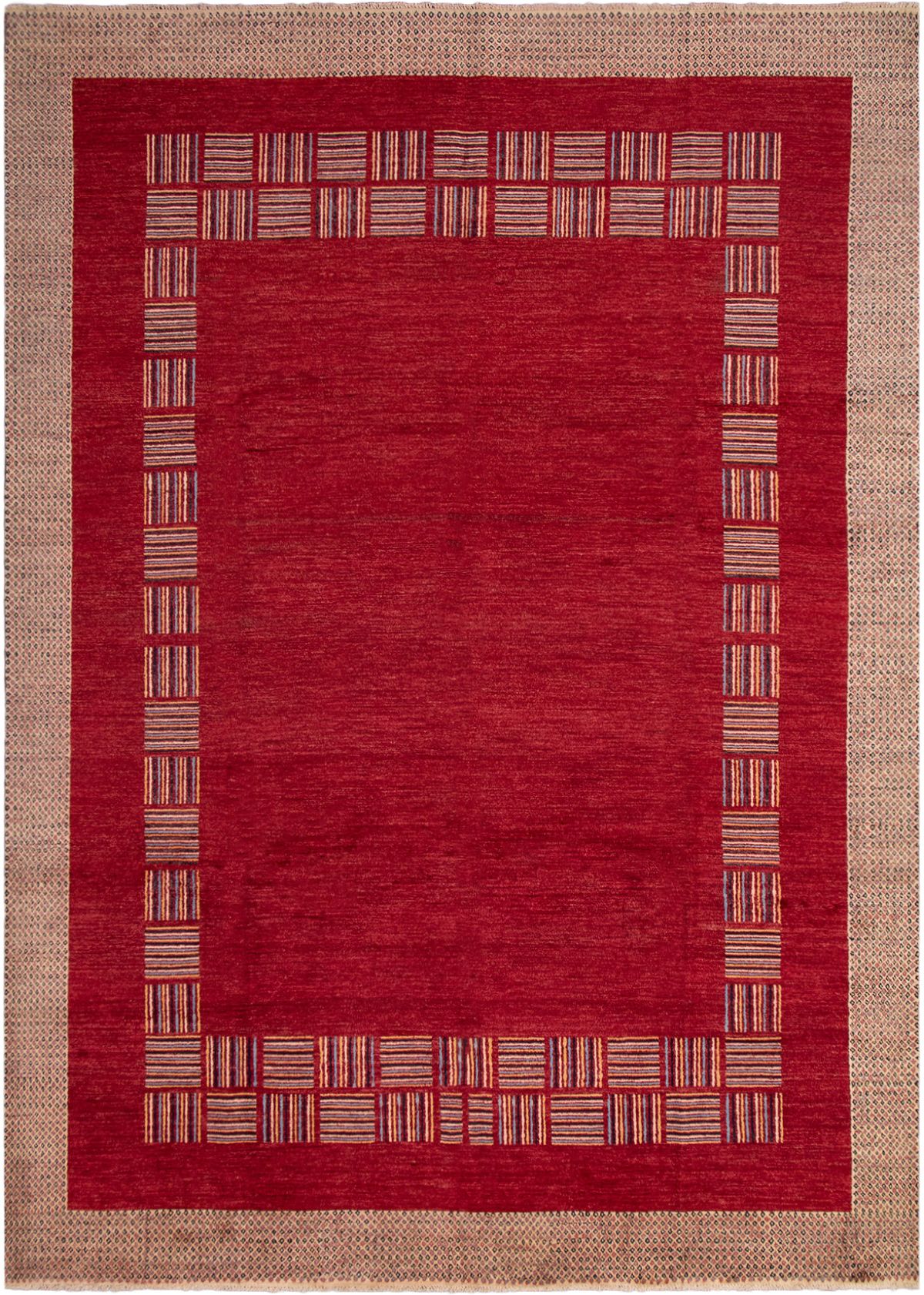 Hand-knotted Finest Ziegler Chobi Dark Red Wool Rug 10'1" x 14'0" Size: 10'1" x 14'0"  