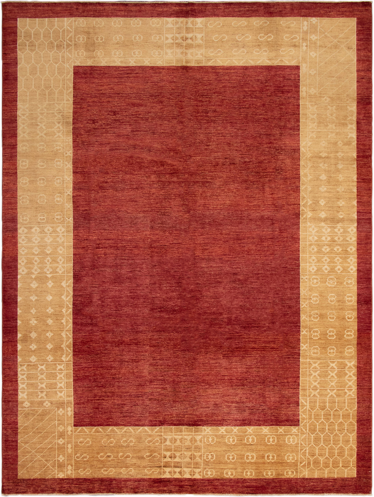 Hand-knotted Finest Ziegler Chobi Dark Red Wool Rug 9'8" x 13'0" Size: 9'8" x 13'0"  