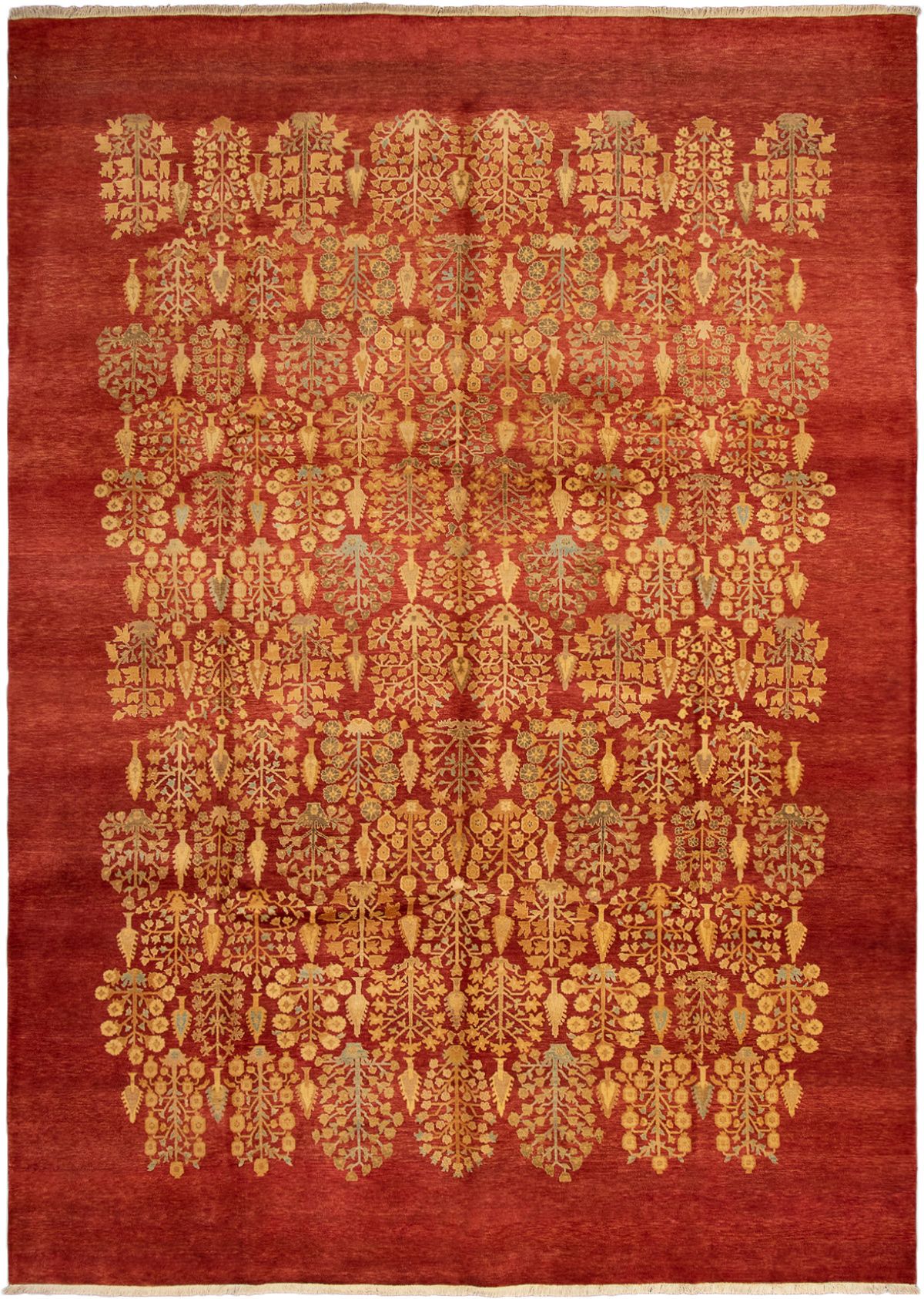 Hand-knotted Pako Persian 18/20 Red Wool Rug 9'10" x 13'10" Size: 9'10" x 13'10"  