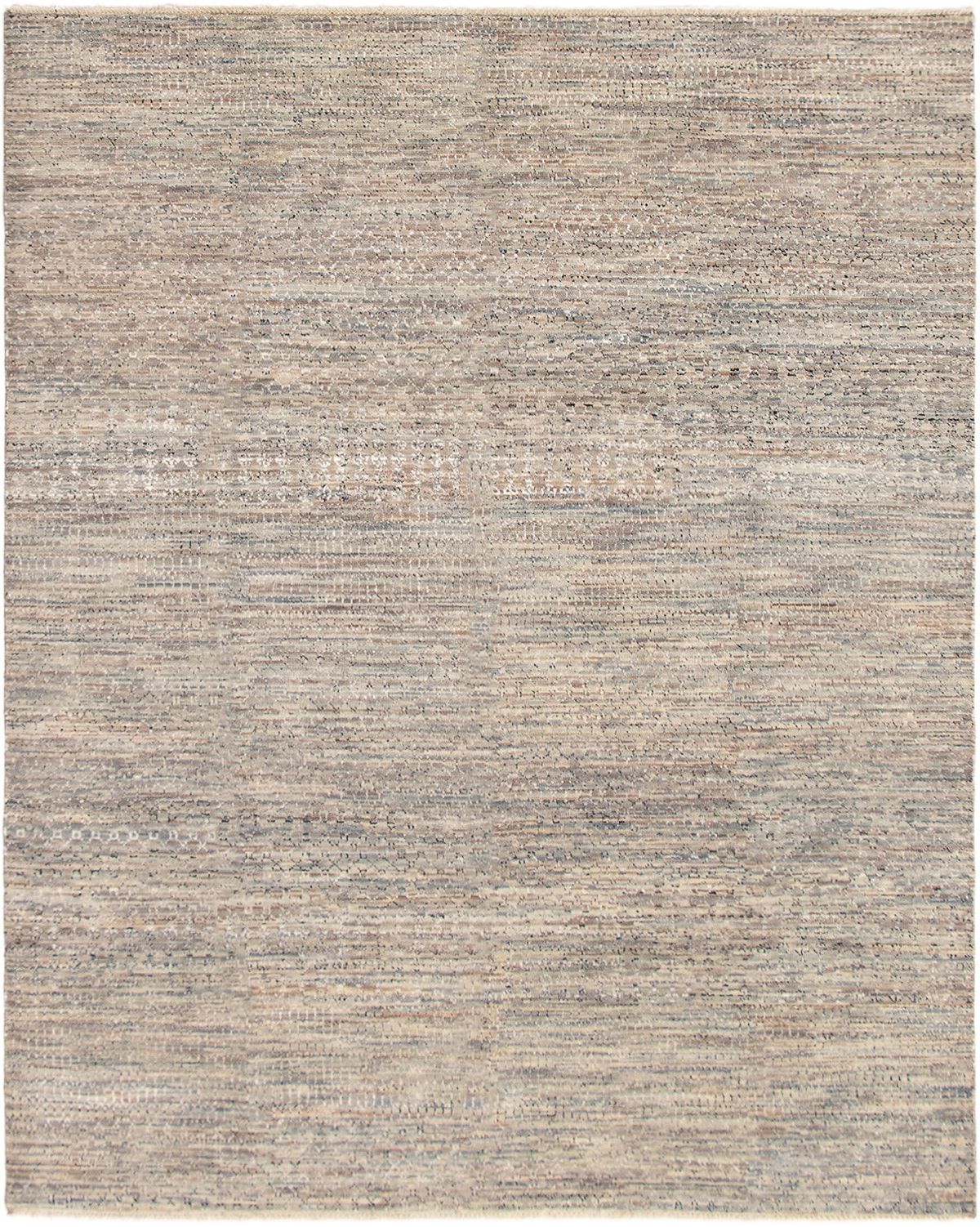Hand-knotted Finest Ushak Grey Wool Rug 8'0" x 9'8" Size: 8'0" x 9'8"  