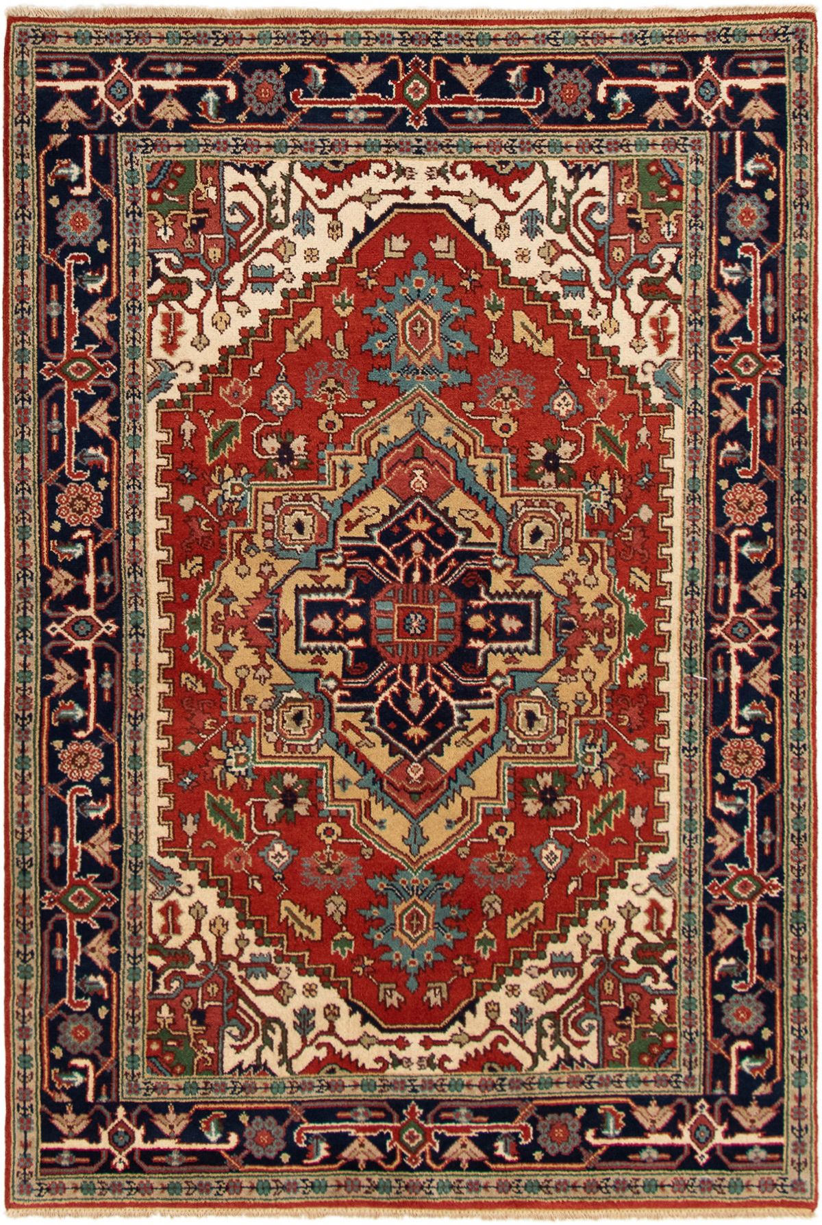 Hand-knotted Serapi Heritage Dark Copper Wool Rug 5'10" x 8'10"  Size: 5'10" x 8'10"  