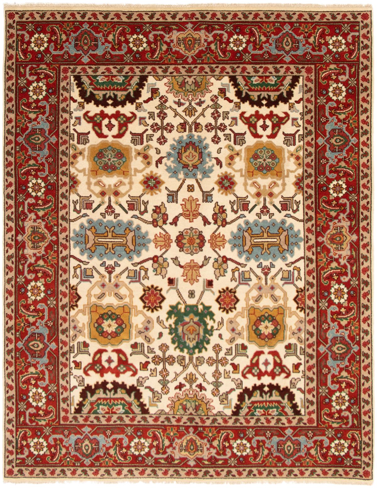 Hand-knotted Serapi Heritage Cream Wool Rug 8'0" x 10'0" Size: 8'0" x 10'0"  