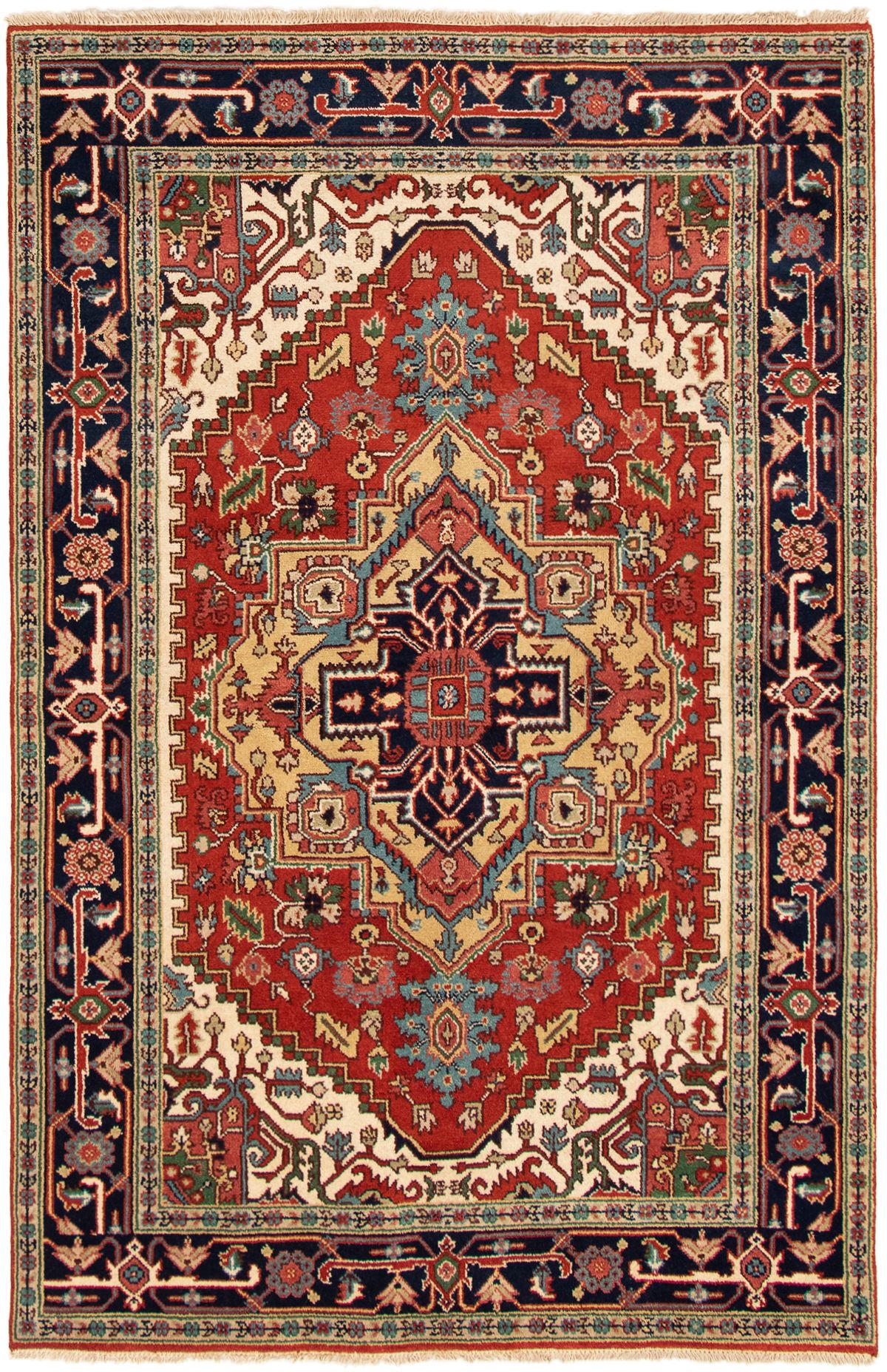 Hand-knotted Serapi Heritage Dark Copper Wool Rug 5'10" x 9'0"  Size: 5'10" x 9'0"  