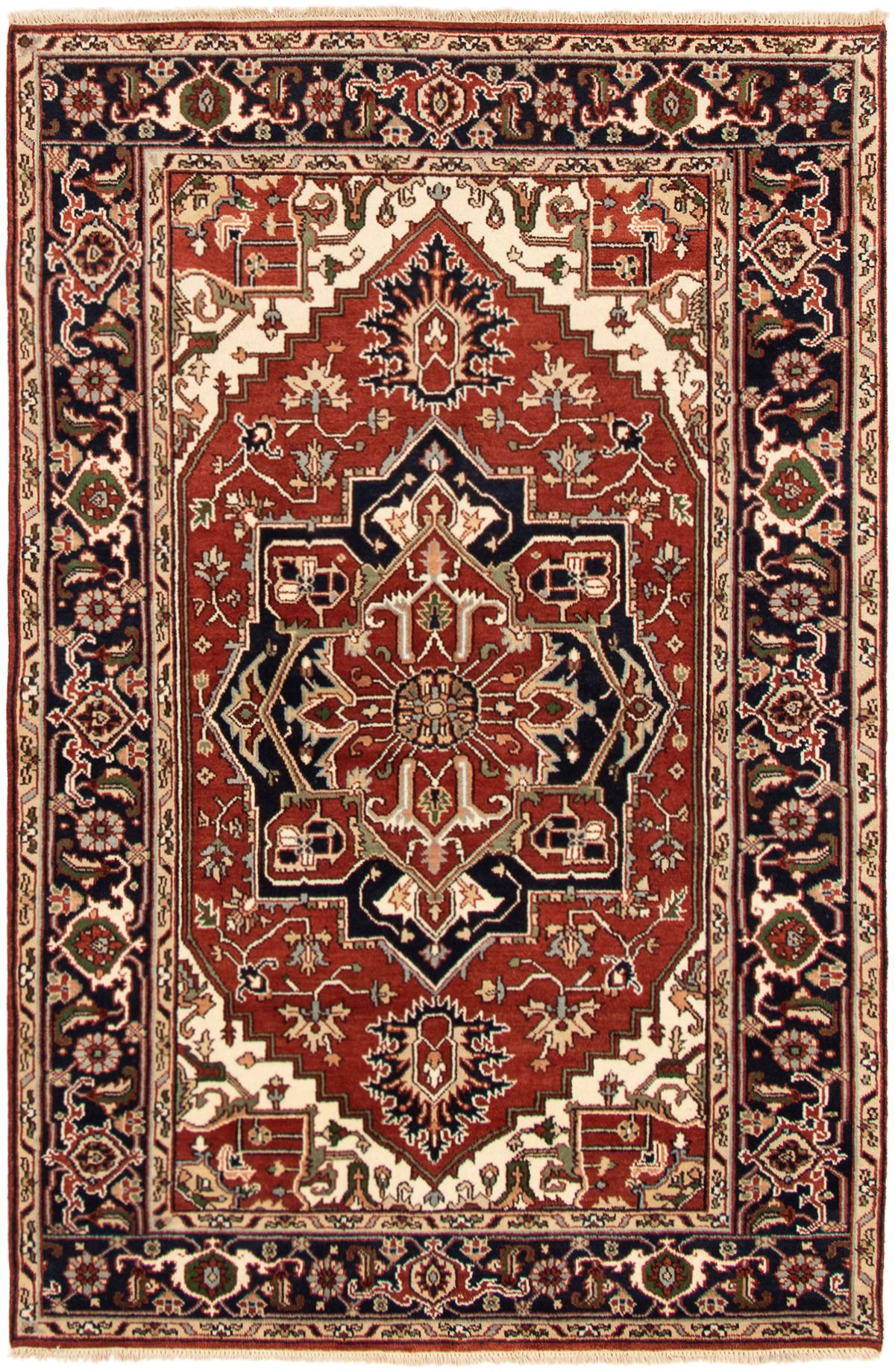 Hand-knotted Serapi Heritage Dark Copper Wool Rug 6'0" x 9'0" (29) Size: 6'0" x 9'0"  