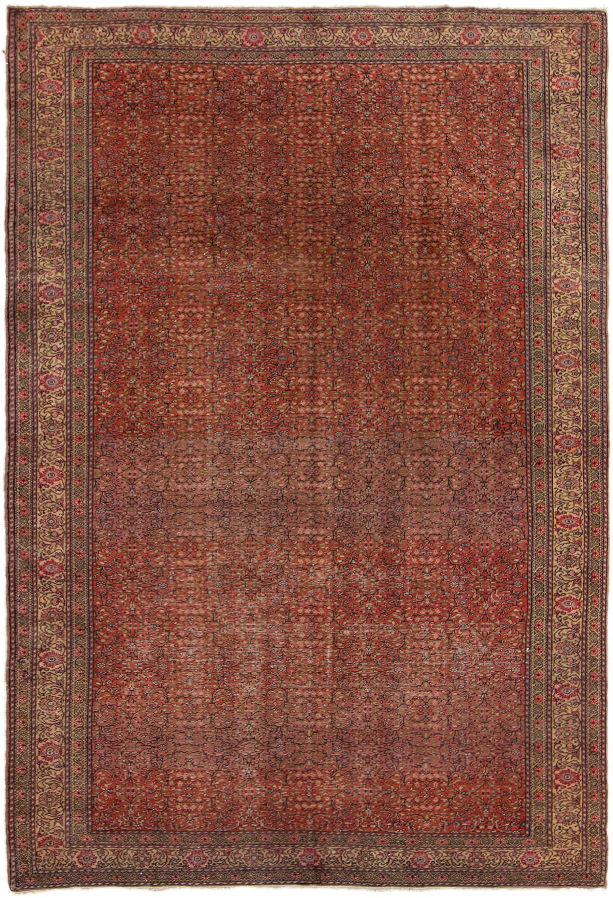Hand-knotted Anatolian Authentic Geometric Wool Rug 6'5" x 9'6" Size: 6'5" x 9'6"  