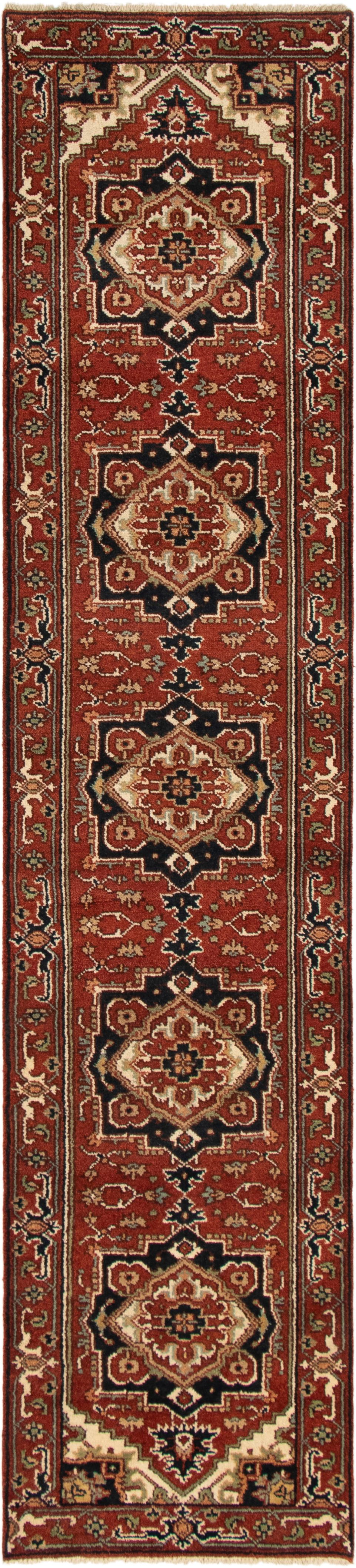 Hand-knotted Serapi Heritage Dark Copper Wool Rug 2'7" x 12'0"  Size: 2'7" x 12'0"  