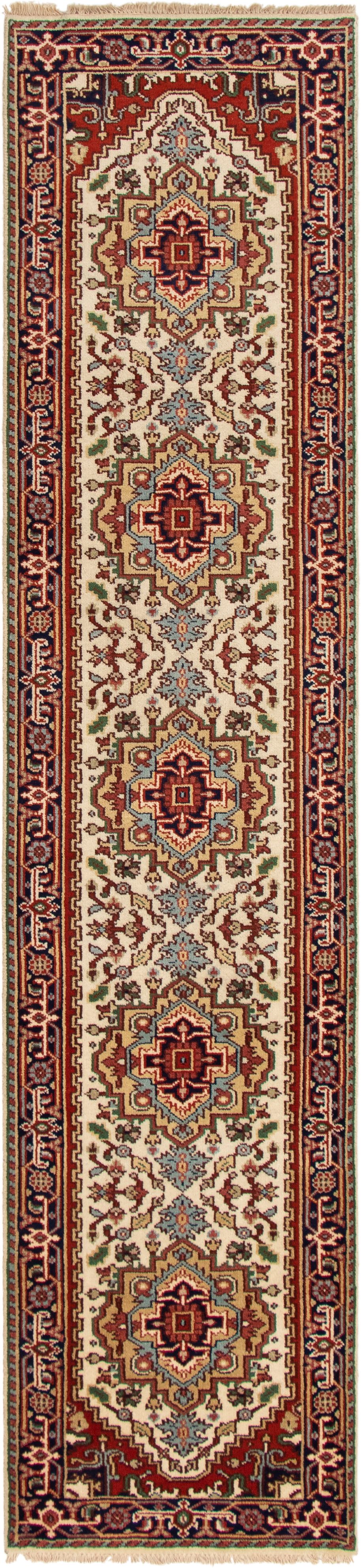 Hand-knotted Serapi Heritage Cream Wool Rug 2'8" x 12'0"  Size: 2'8" x 12'0"  