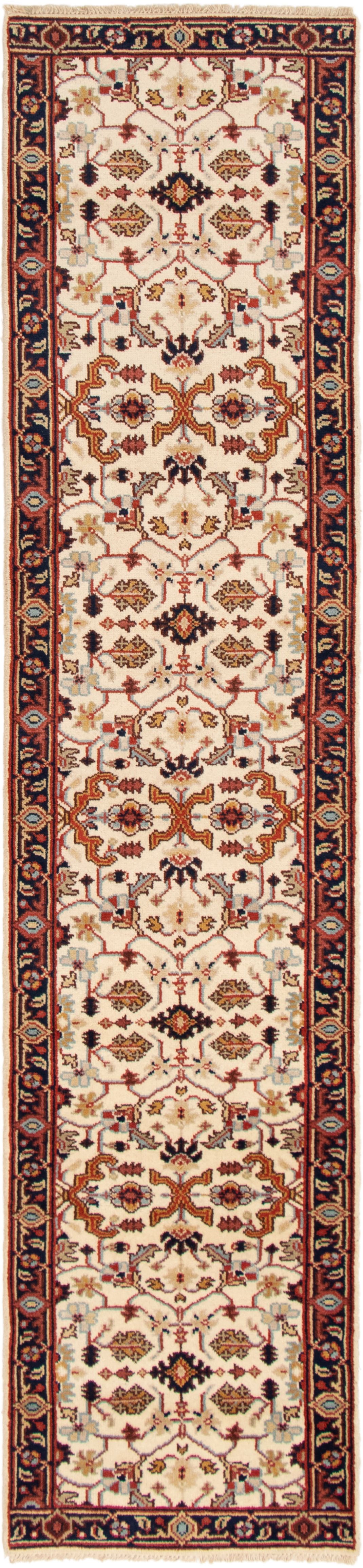 Hand-knotted Serapi Heritage Cream Wool Rug 2'7" x 11'8"  Size: 2'7" x 11'8"  