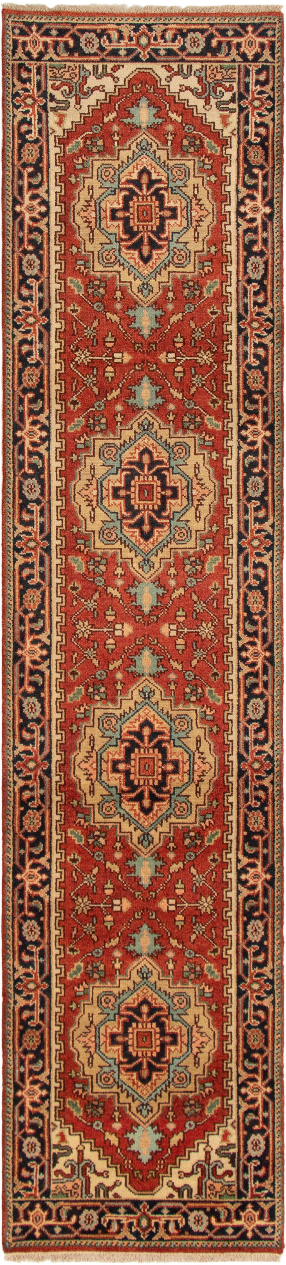 Hand-knotted Serapi Heritage Dark Copper Wool Rug 2'7" x 11'10" (15) Size: 2'7" x 11'10"  