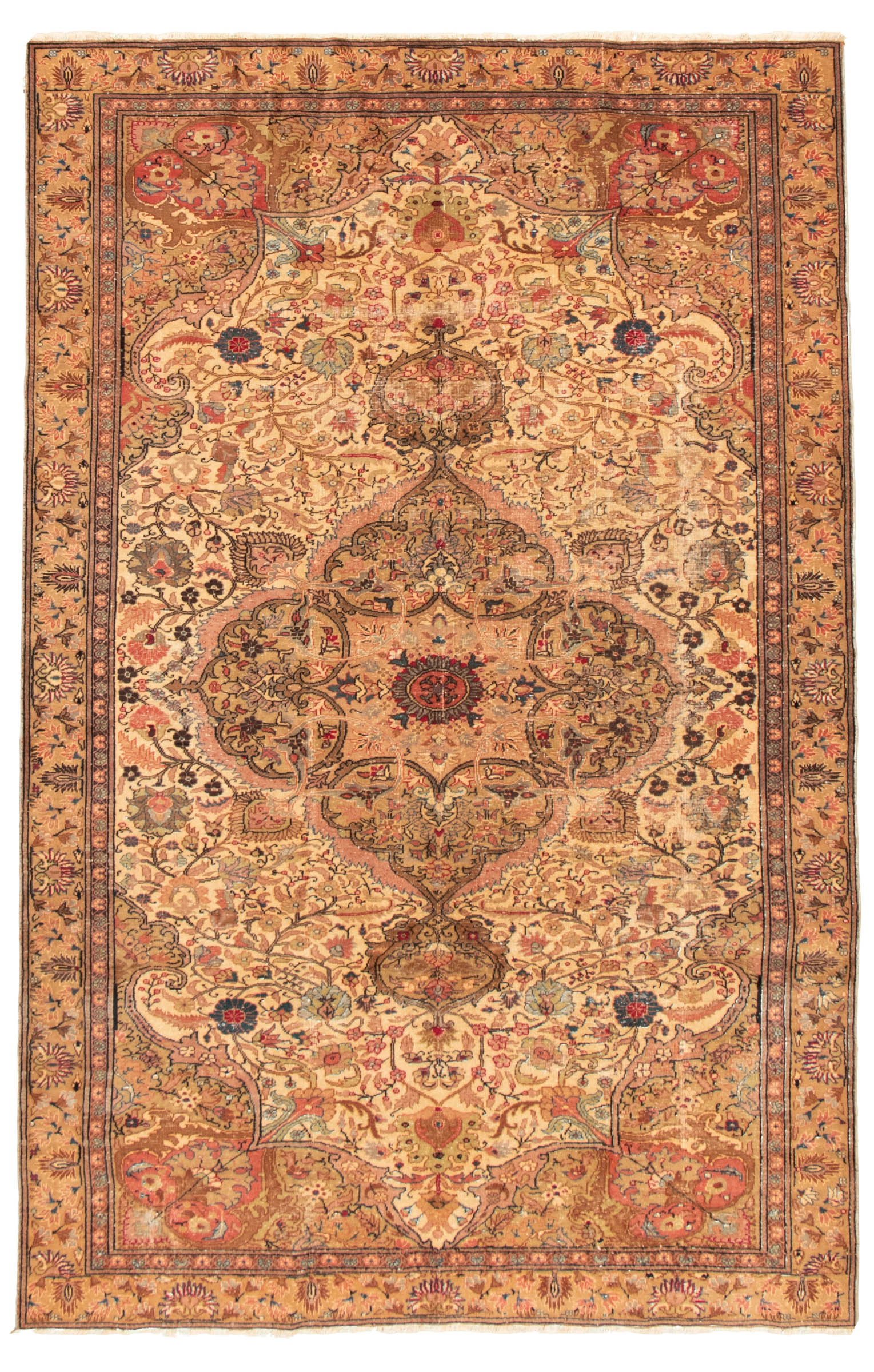 Hand-knotted Anatolian Authentic Geometric Wool Rug 5'11" x 9'2" Size: 5'11" x 9'2"  