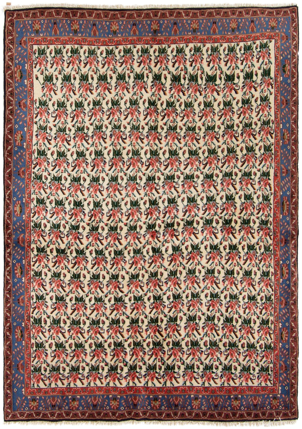 Hand-knotted Afshar  Wool Rug 4'6" x 6'3" Size: 4'6" x 6'3"  